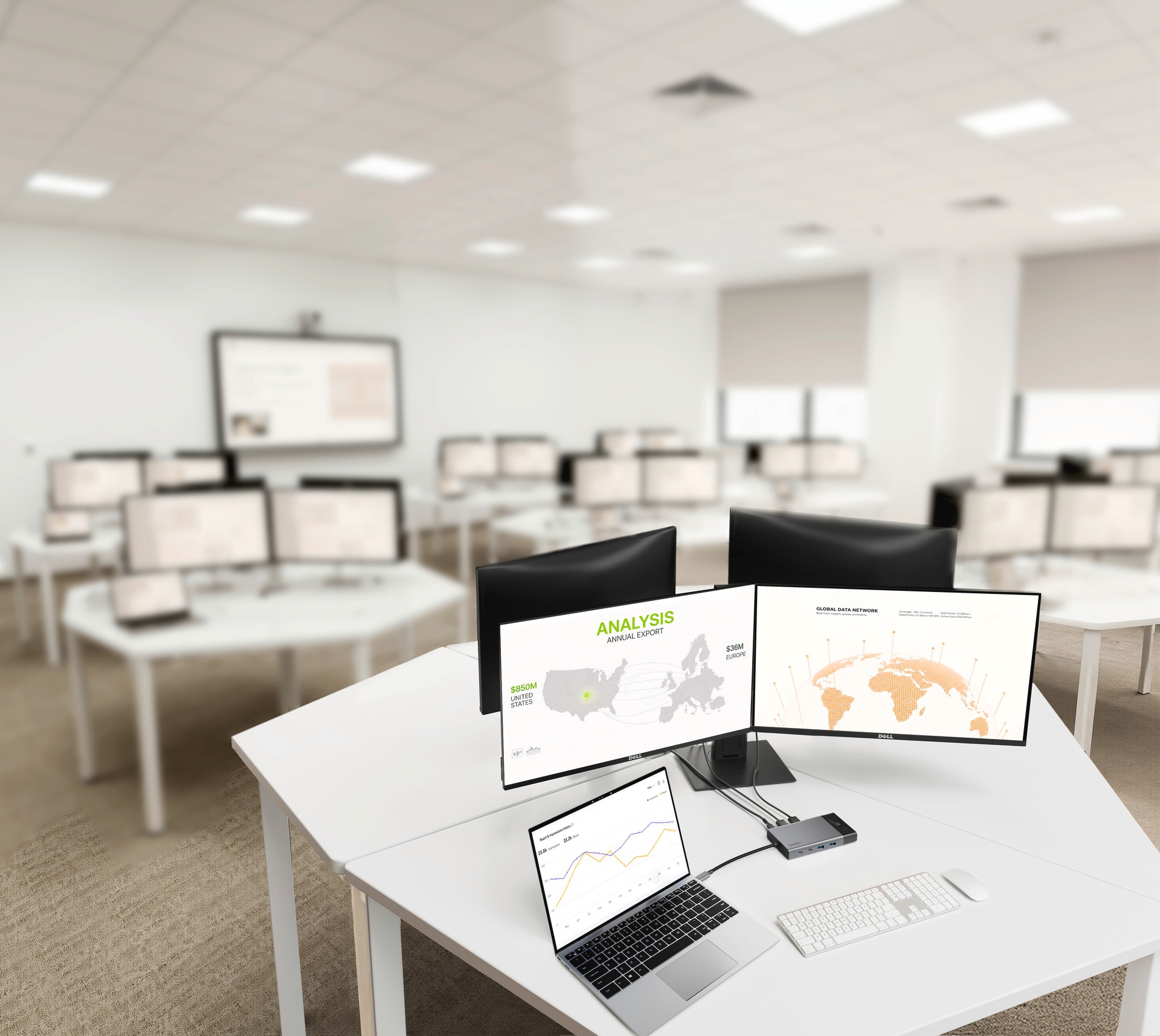 Belkin Laptop-Dockingstation »Connect 8-in-1 USB-C-Hub für zwei Bildschirme«
