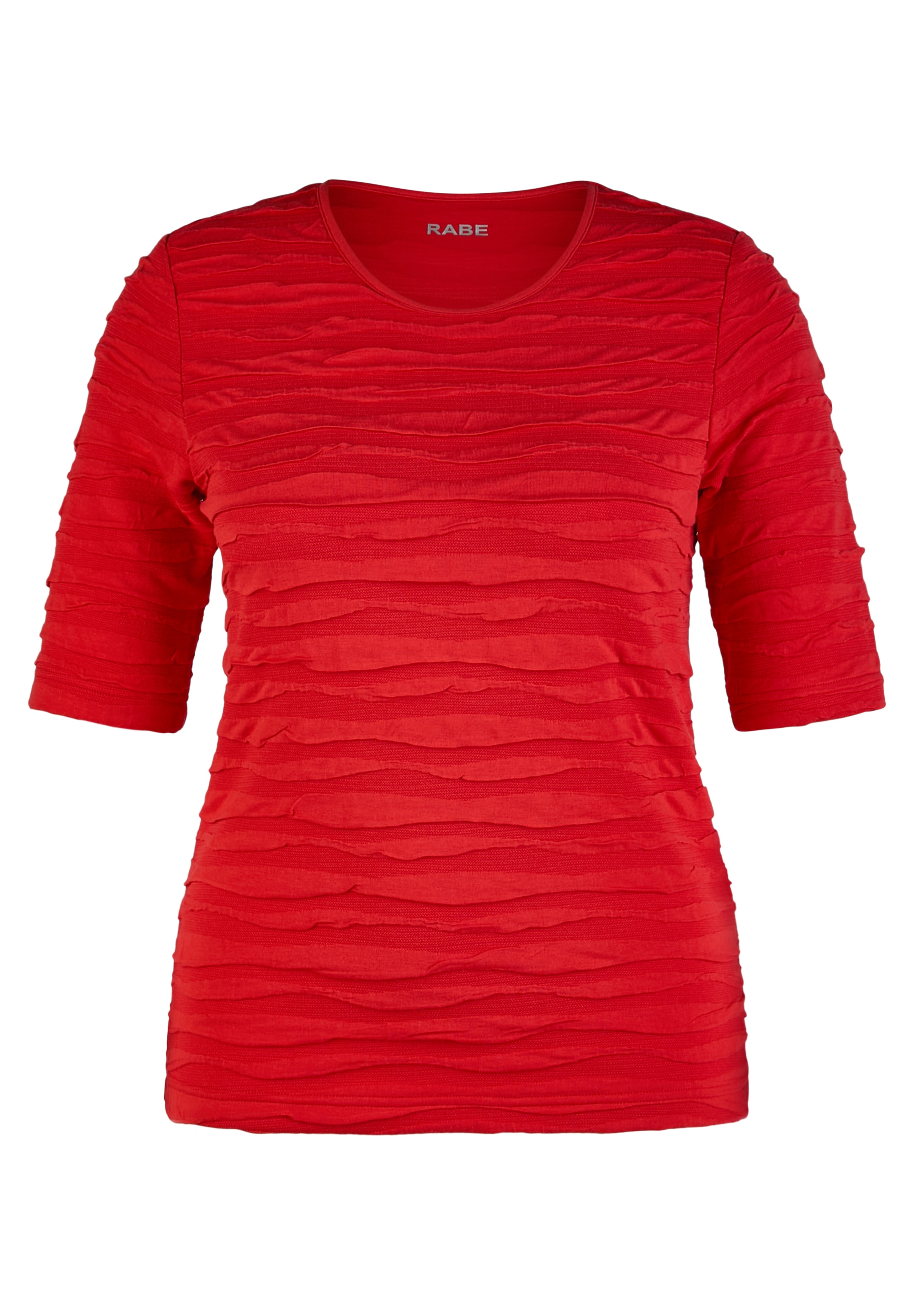 Rabe Rundhalsshirt, im Crinkle-Look