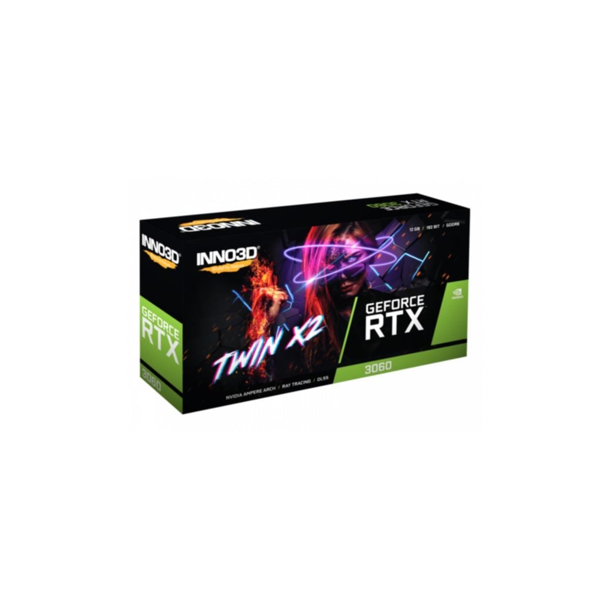 »GeForce | 3060 TWIN Plate Twin RTX GEFORCE 3060 BAUR cooler, 12 Grafikkarte Inno3D GDDR6, GB, X2«, RTX Back
