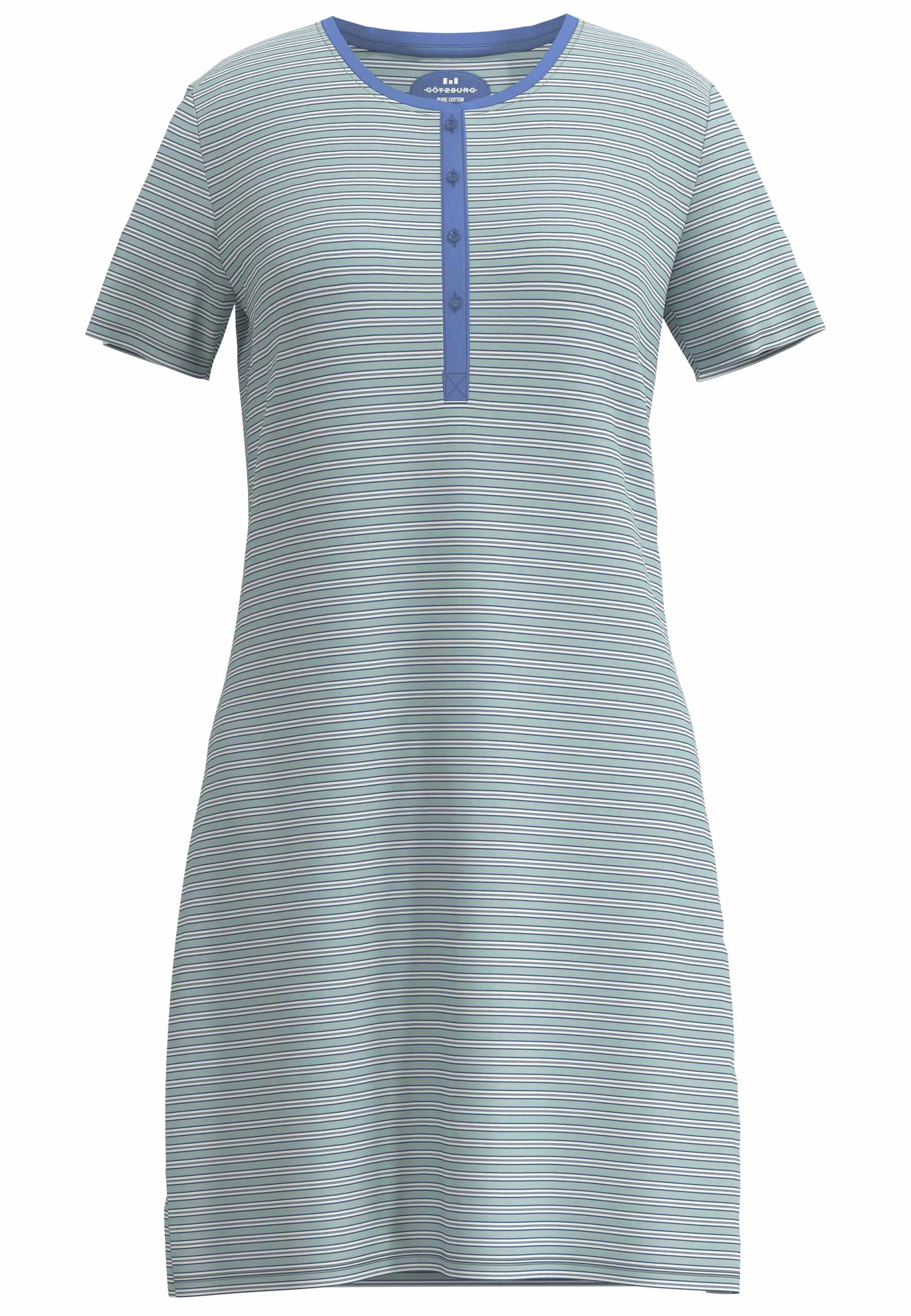 GÖTZBURG Nachthemd gestreift, mit Knopfleiste, Kurzarm, Rundhalsausschnitt, günstig online kaufen