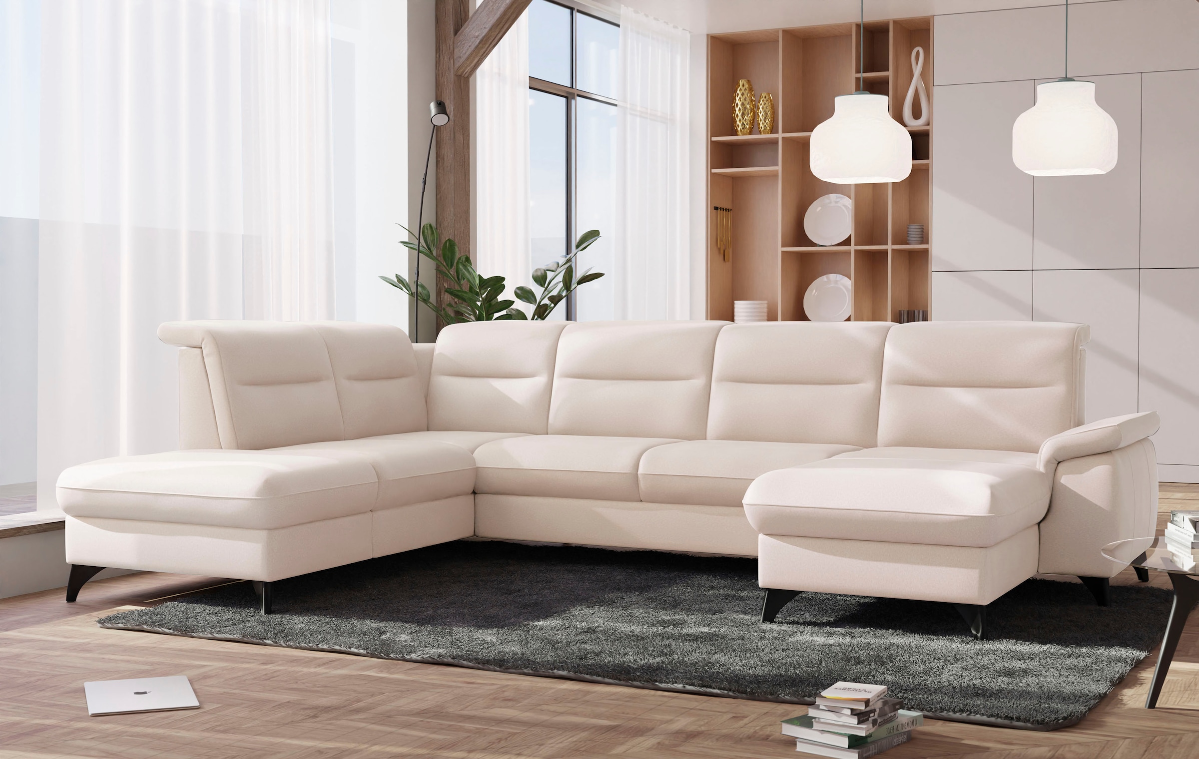 sit&more Wohnlandschaft "Astoria U-Form" wahlweise mit motorischer Relaxfunktion