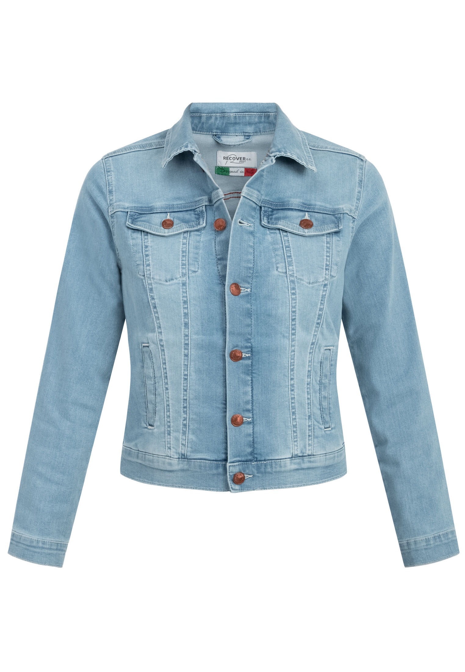 Recover Pants Jeansjacke »CHIC«, ohne Kapuze, in Used-Optik