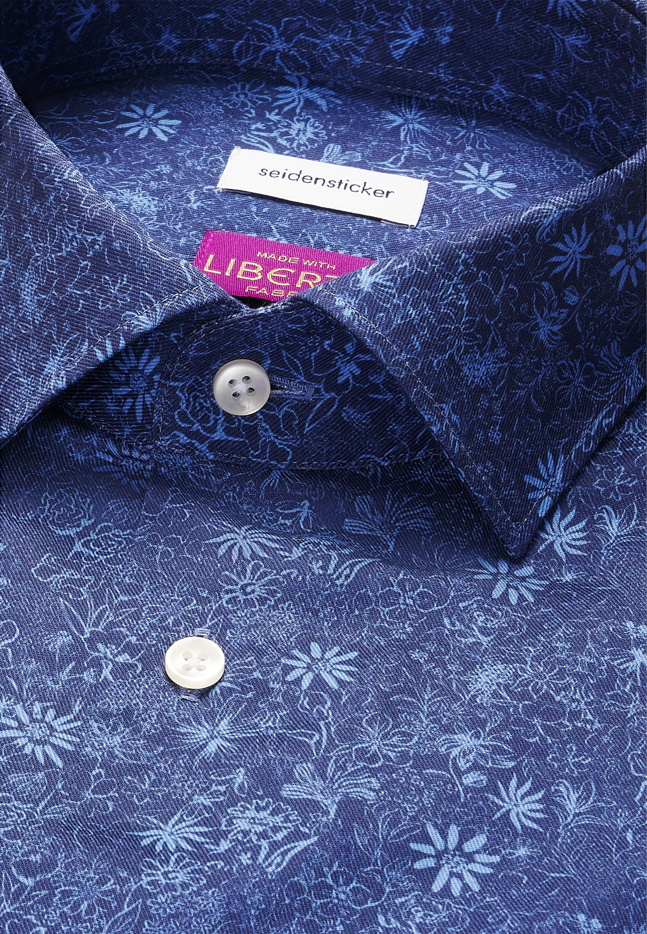 seidensticker Businesshemd »Schwarze Rose« Slim 1/1 Kentkragen Druck