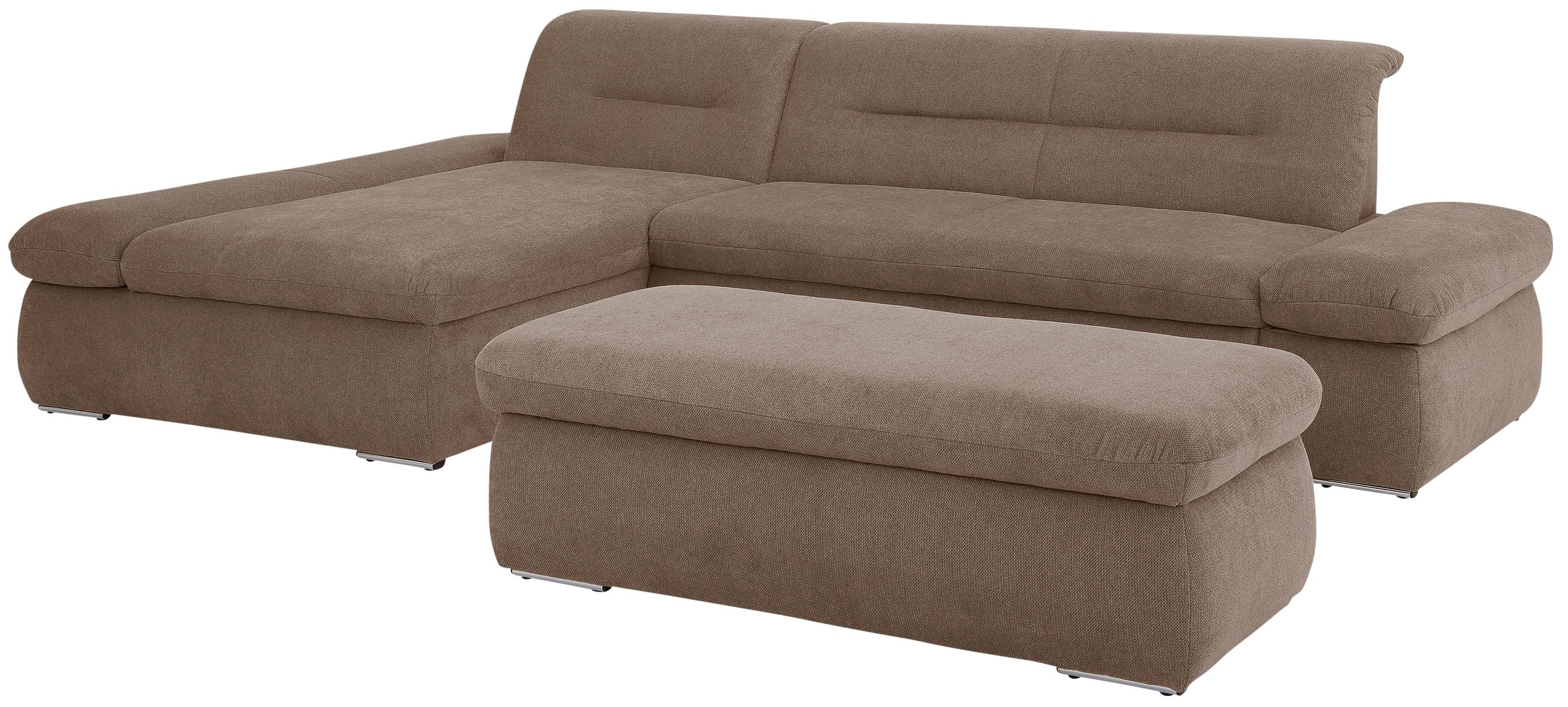 INOSIGN Ecksofa »Avesa L-Form«, Wahlweise mit Armteilvertsellung und Bettfunktion, B/T/H: 300/172/80cm