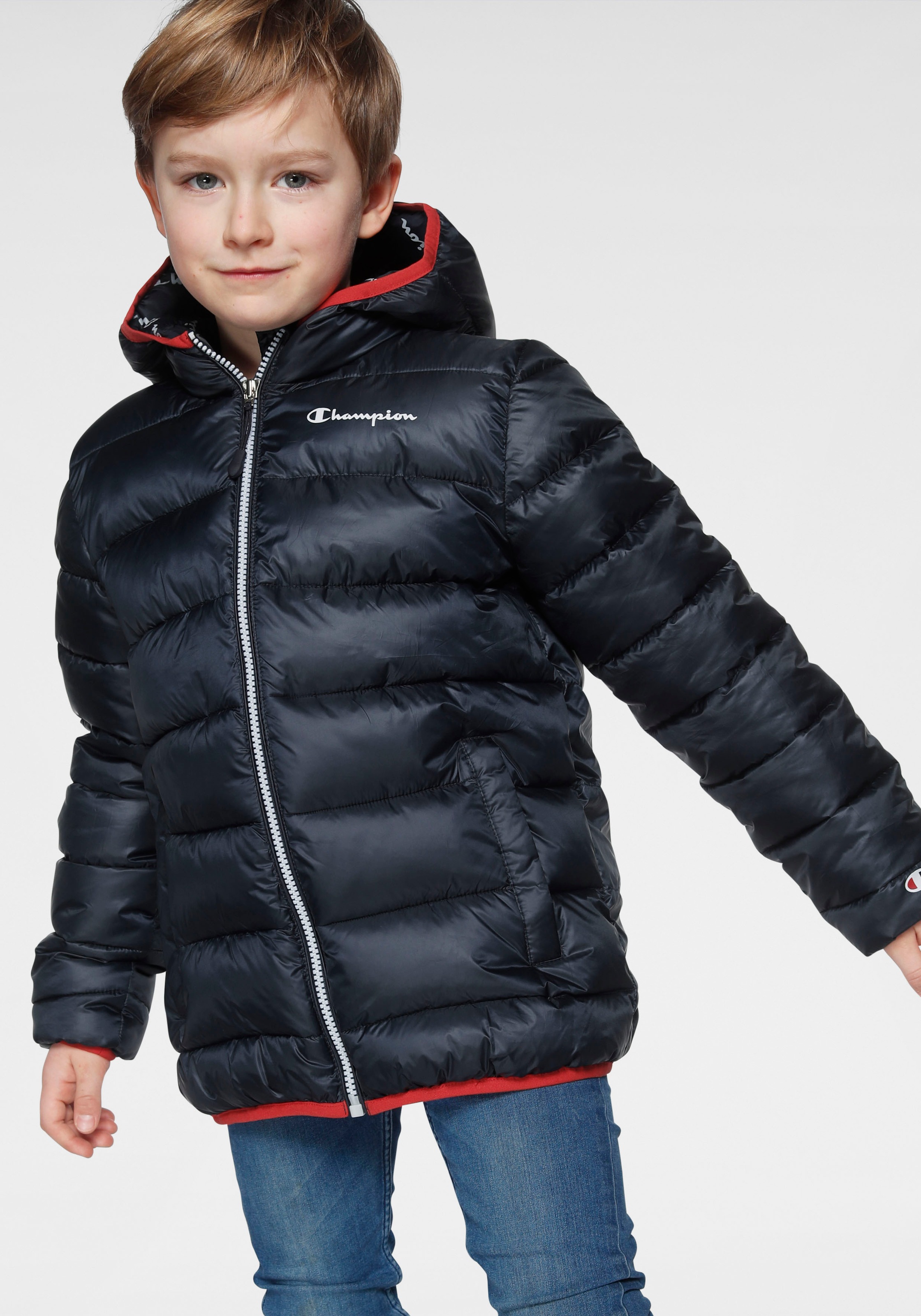 Champion Winterjacke Hooded Jacket Online Kaufen Baur