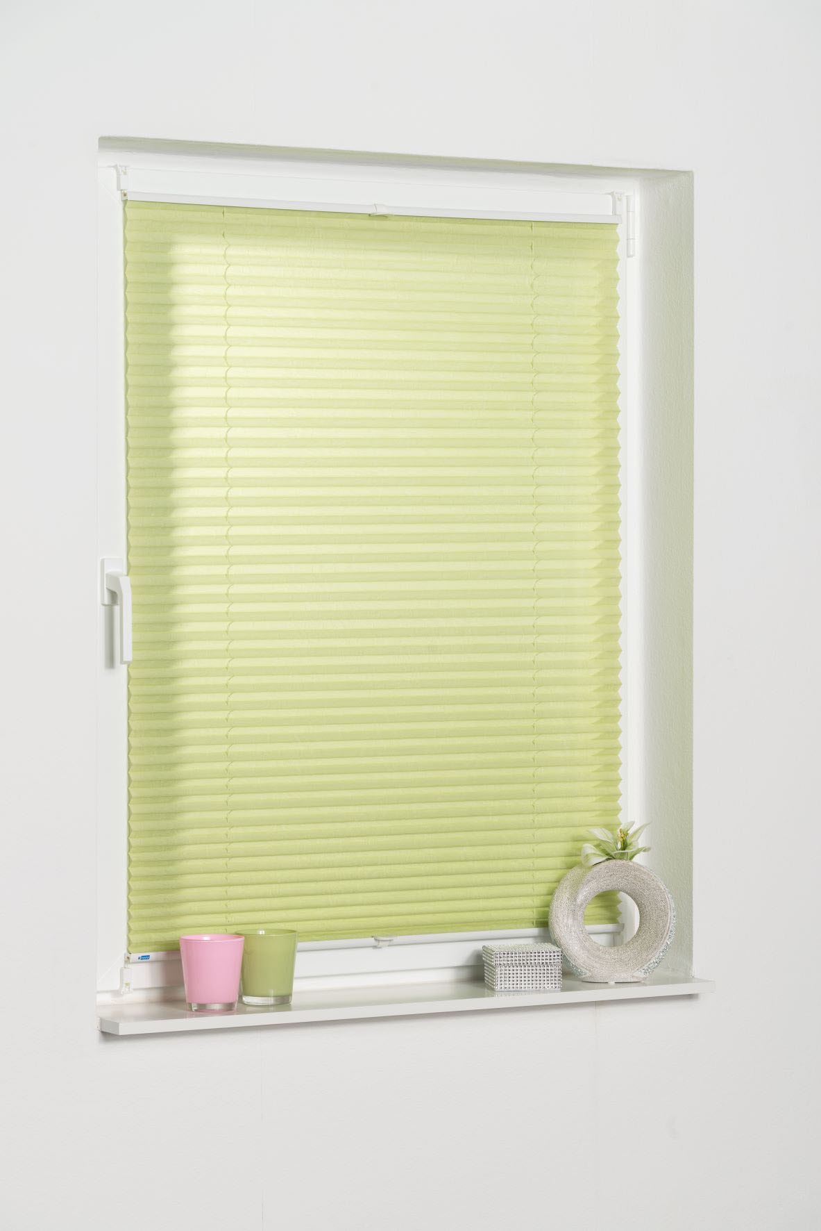 K-HOME Plissee »Klemmfix Pisa«, Lichtschutz, ohne Bohren, verspannt, Crushed-Optik