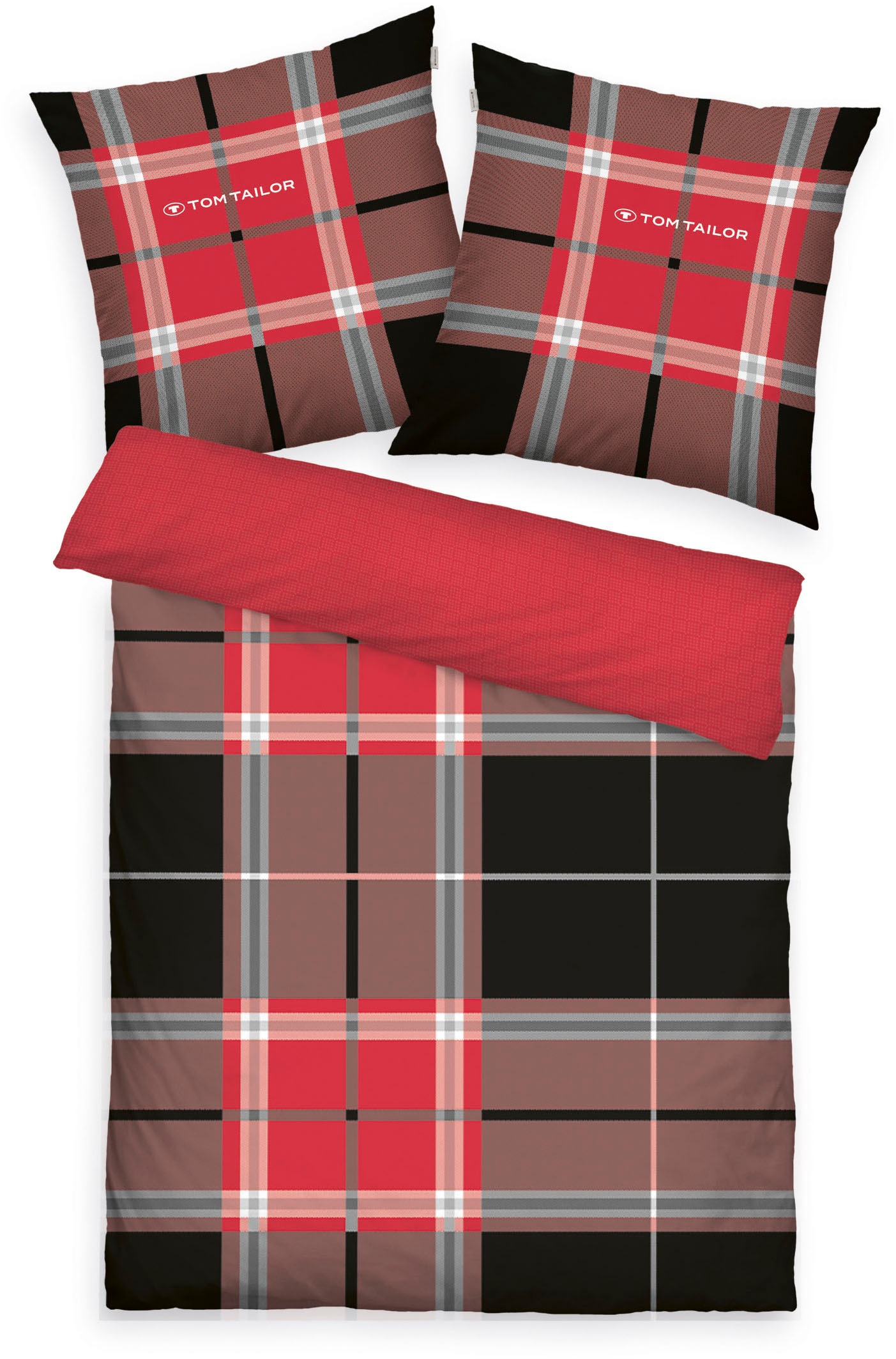 Thumbnail - TOM TAILOR HOME Wendebettwäsche "Eric in Gr. 135x200 oder 155x220 cm" 3 tlg. mit Reißverschluss, mit GRATIS-Zugabe: Spor...