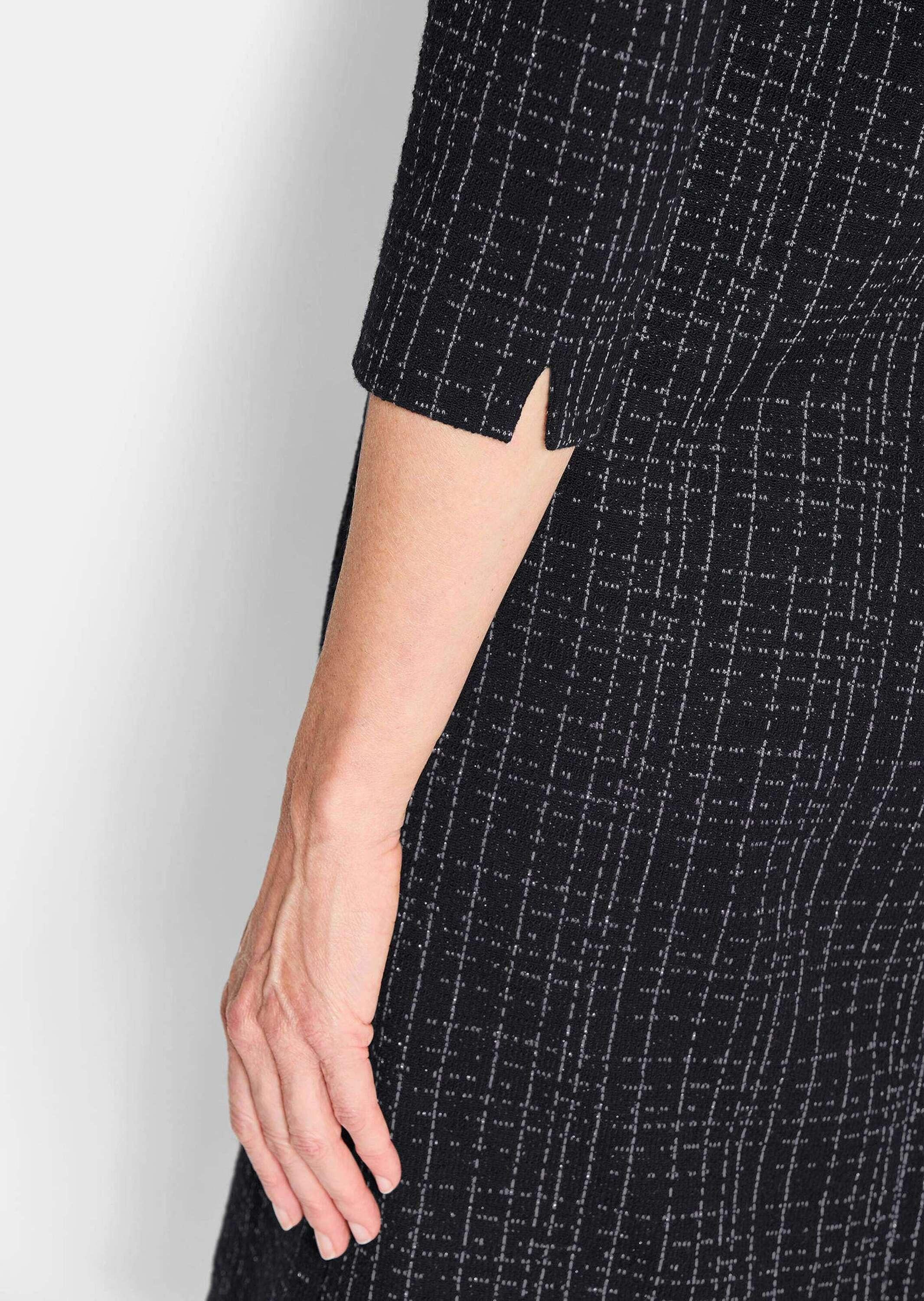 GOLDNER Jerseykleid »Kurzgröße Jerseykleid in Tweed-Optik mit feinem Glanz«