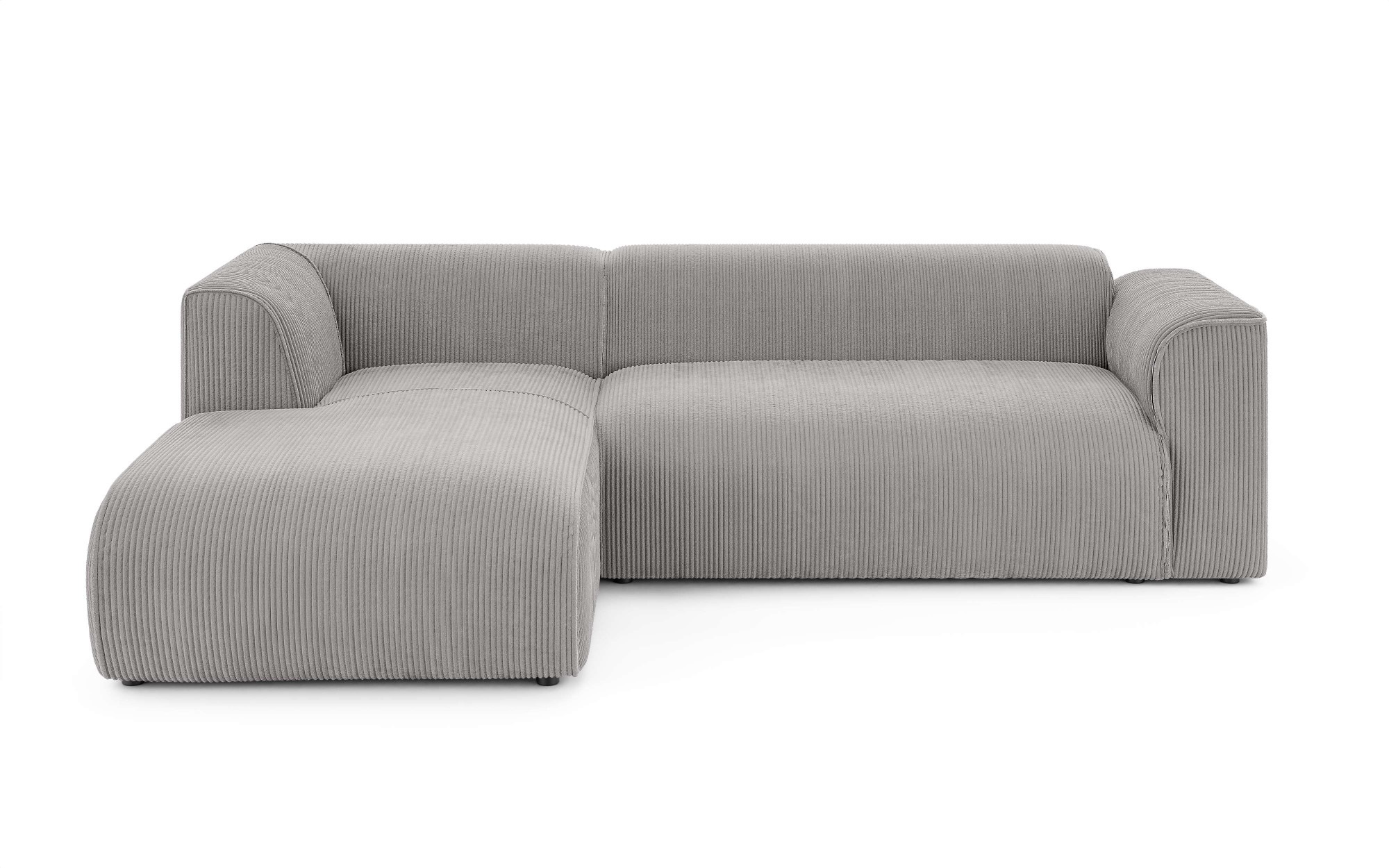 INOSIGN Ecksofa »MERID L-Form (257 cm), zeitlos & stilvolles Design,«, Aufwendig gepolstert, in Cord, Chenille und Struktur