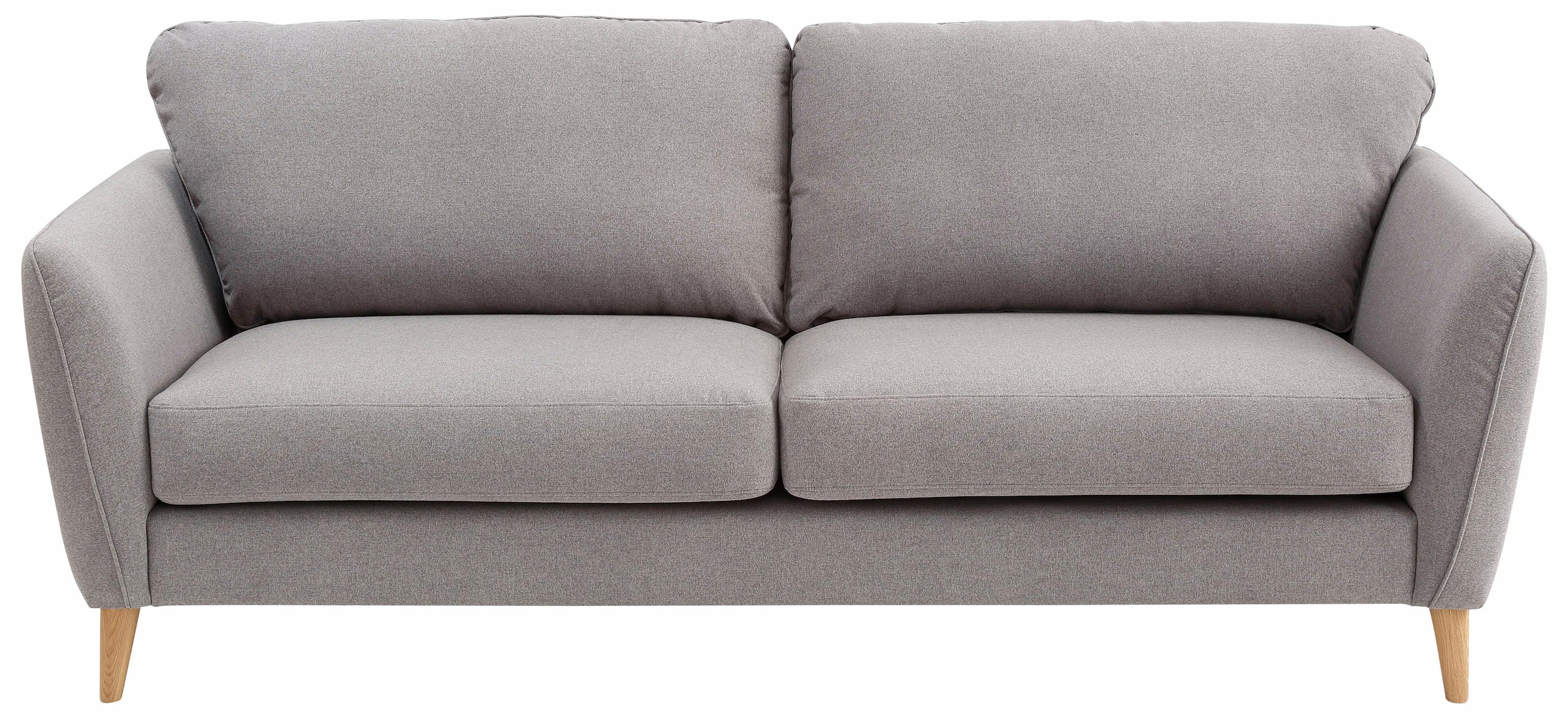 Home affaire 3-Sitzer »MARSEILLE Sofa 206 cm«, mit Massivholzbeinen aus Eiche, verschiedene Bezüge und Farbvarianten