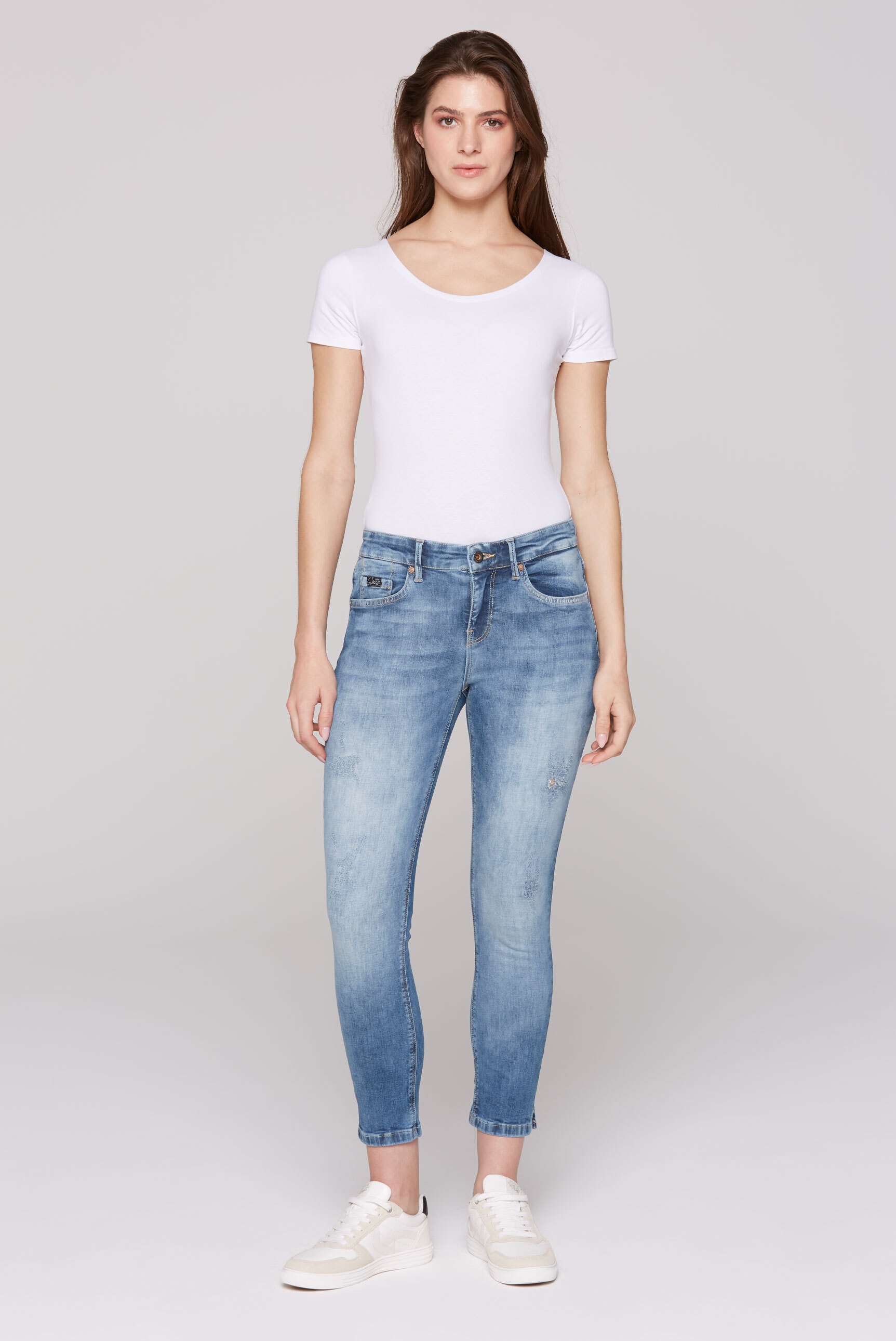 Thumbnail - SOCCX Slim-fit-Jeans mit Schlitz am Saum