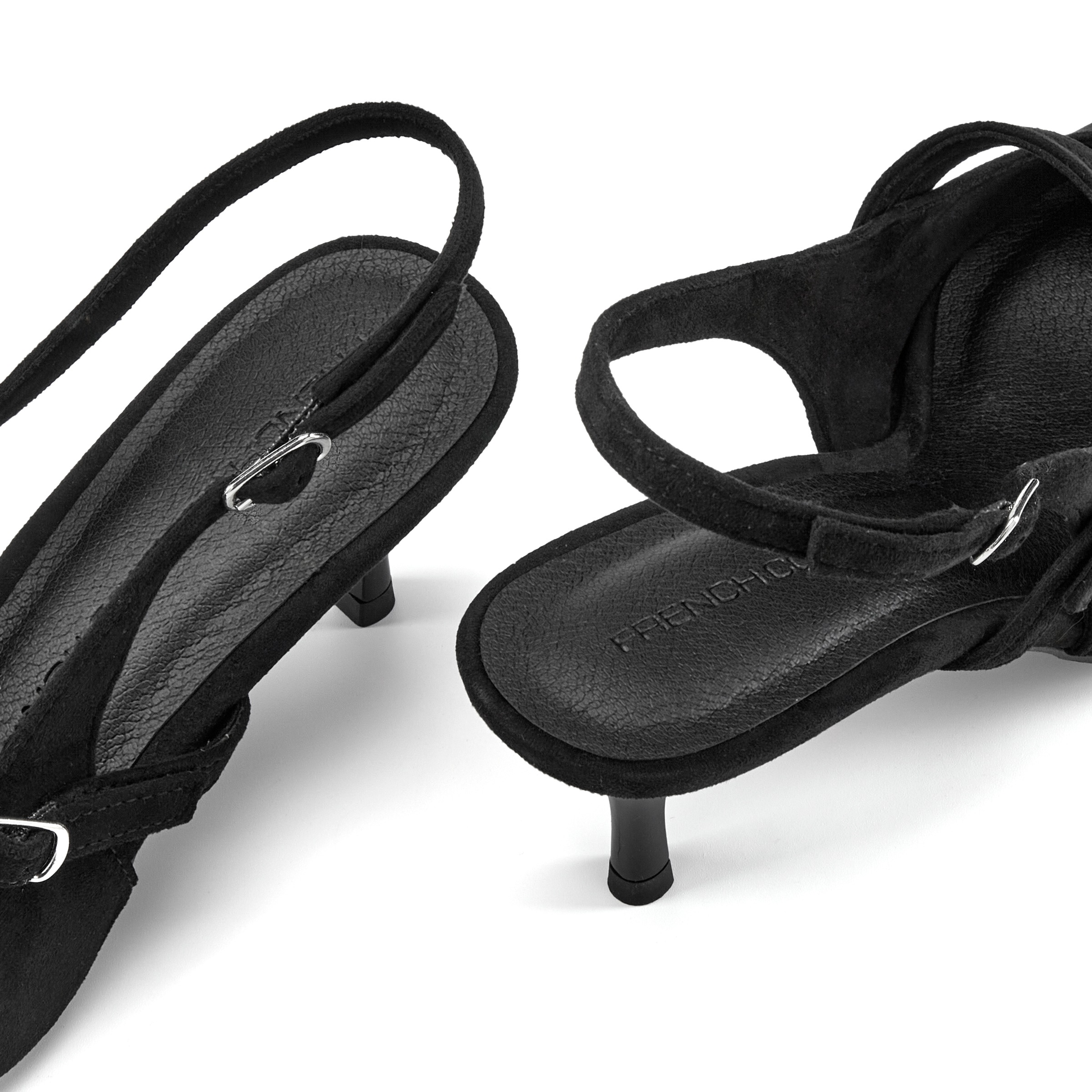 French Connection Slingpumps »Slingback-Pumps, Sling-Sandalette, Riemchen-Pumps, Kitten Heels«  Fersenriemchen-Schuh in edler Velours-Optik mit Kitten-Heel-Absatz