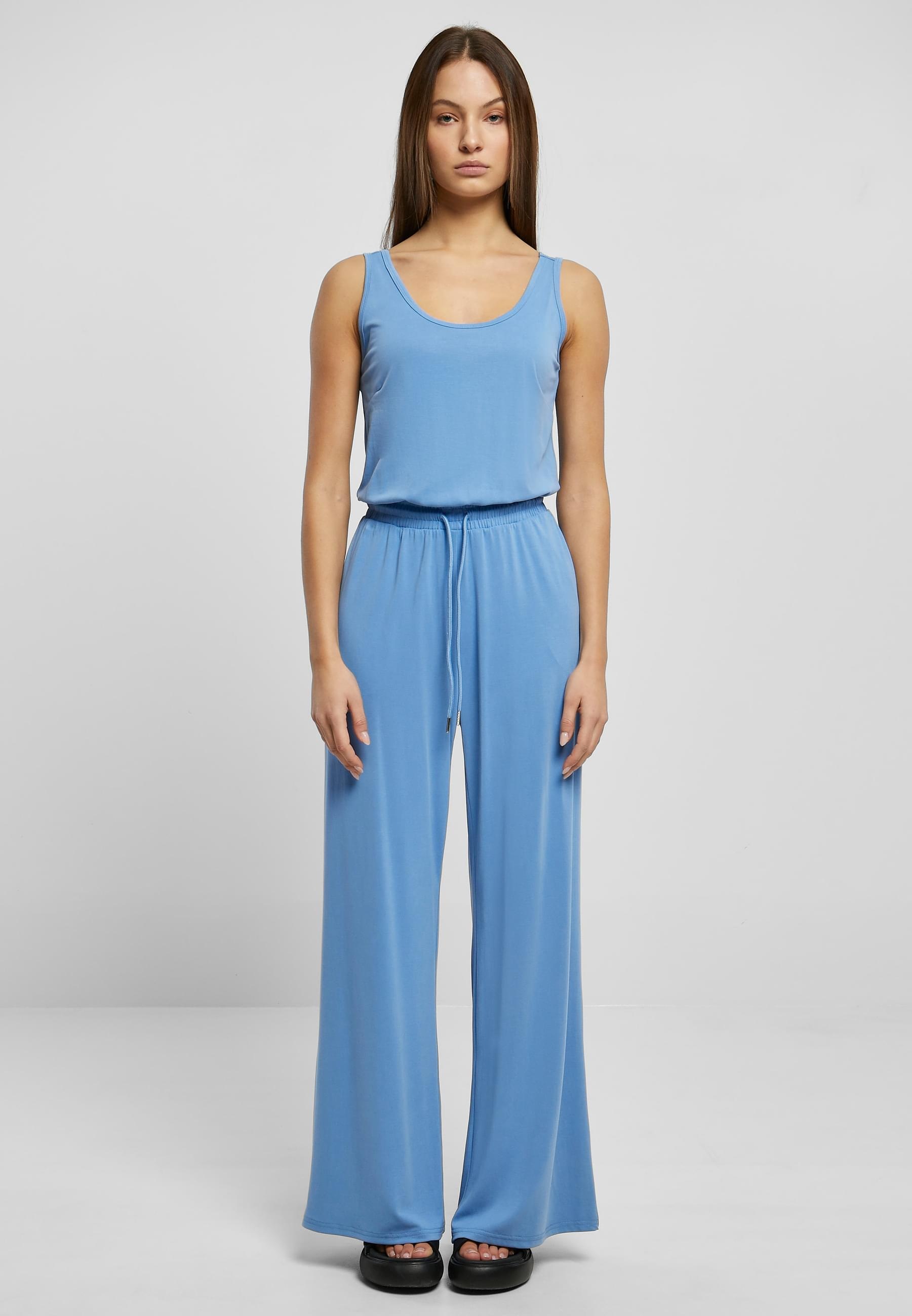 URBAN CLASSICS Jumpsuit »Urban Classics Damen Ladies Long Sleevless Modal Jumpsuit«, (1 tlg.)