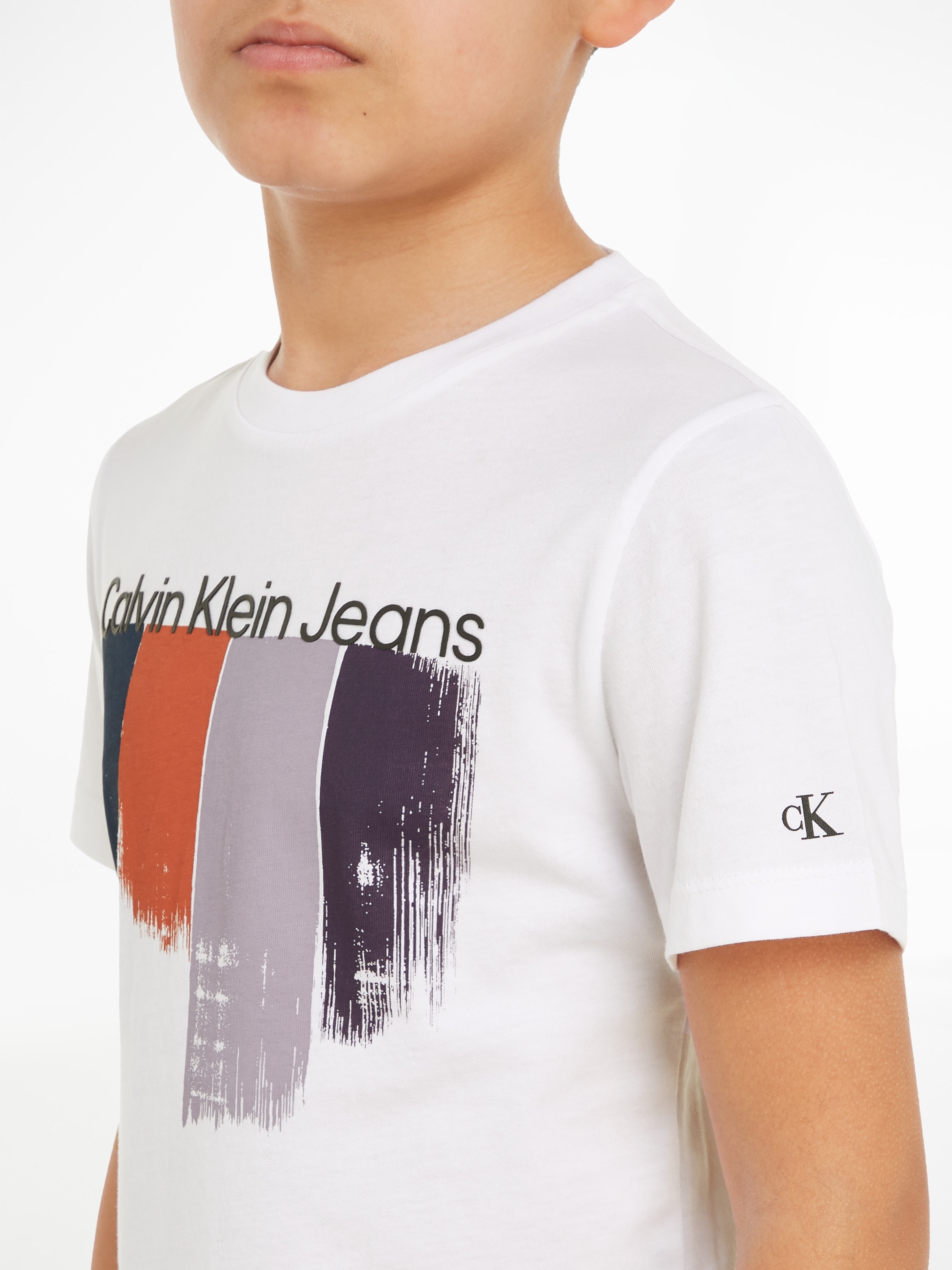 Friday Klein Calvin »PLACED Jeans BRUSHSTROKES Black T-Shirt BAUR T-SHIRT« |