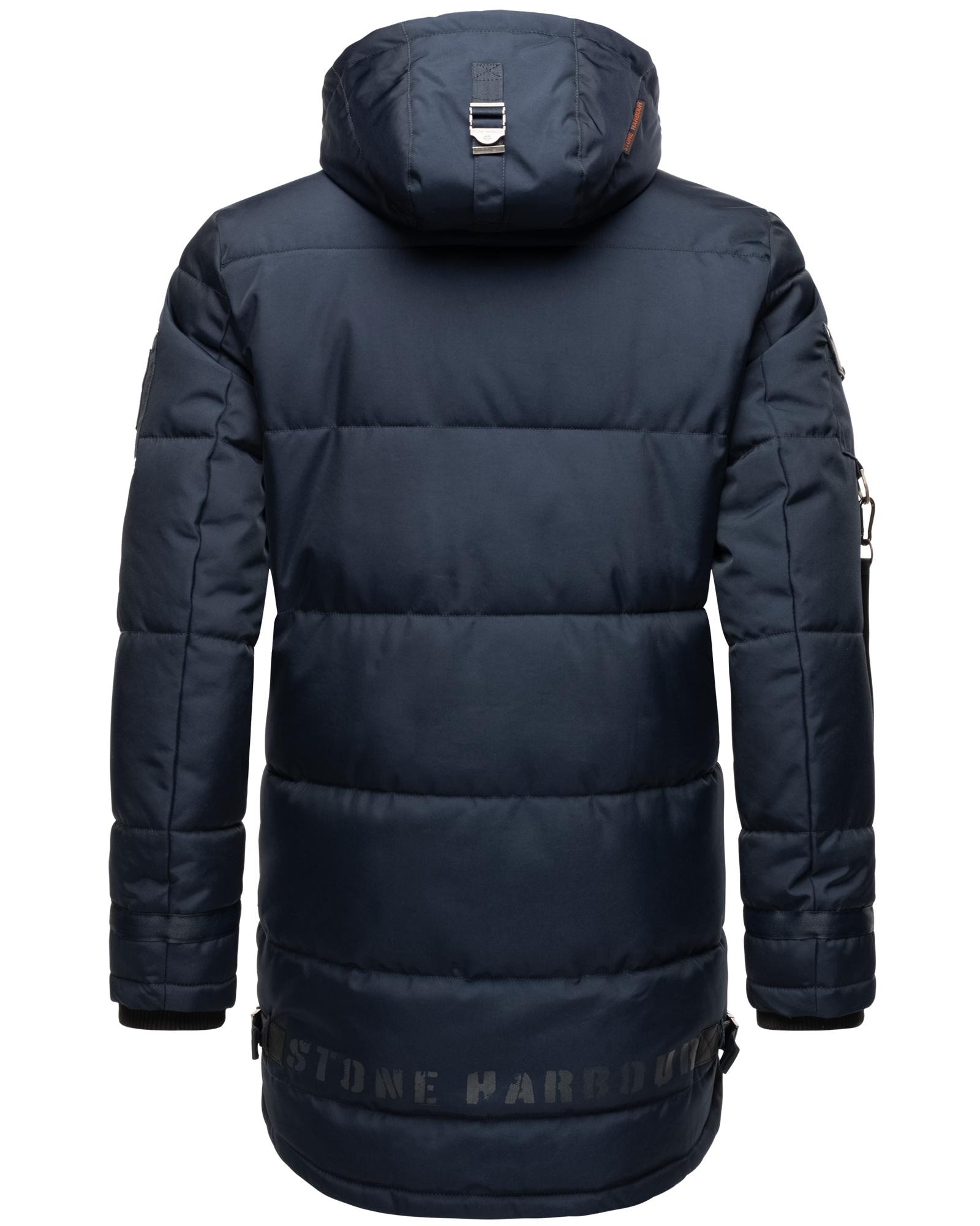 Stone Harbour Winterjacke »Tahaa«, mit Kapuze, Warm gefütterter Herren Wintermantel mit doppelter Kapuze