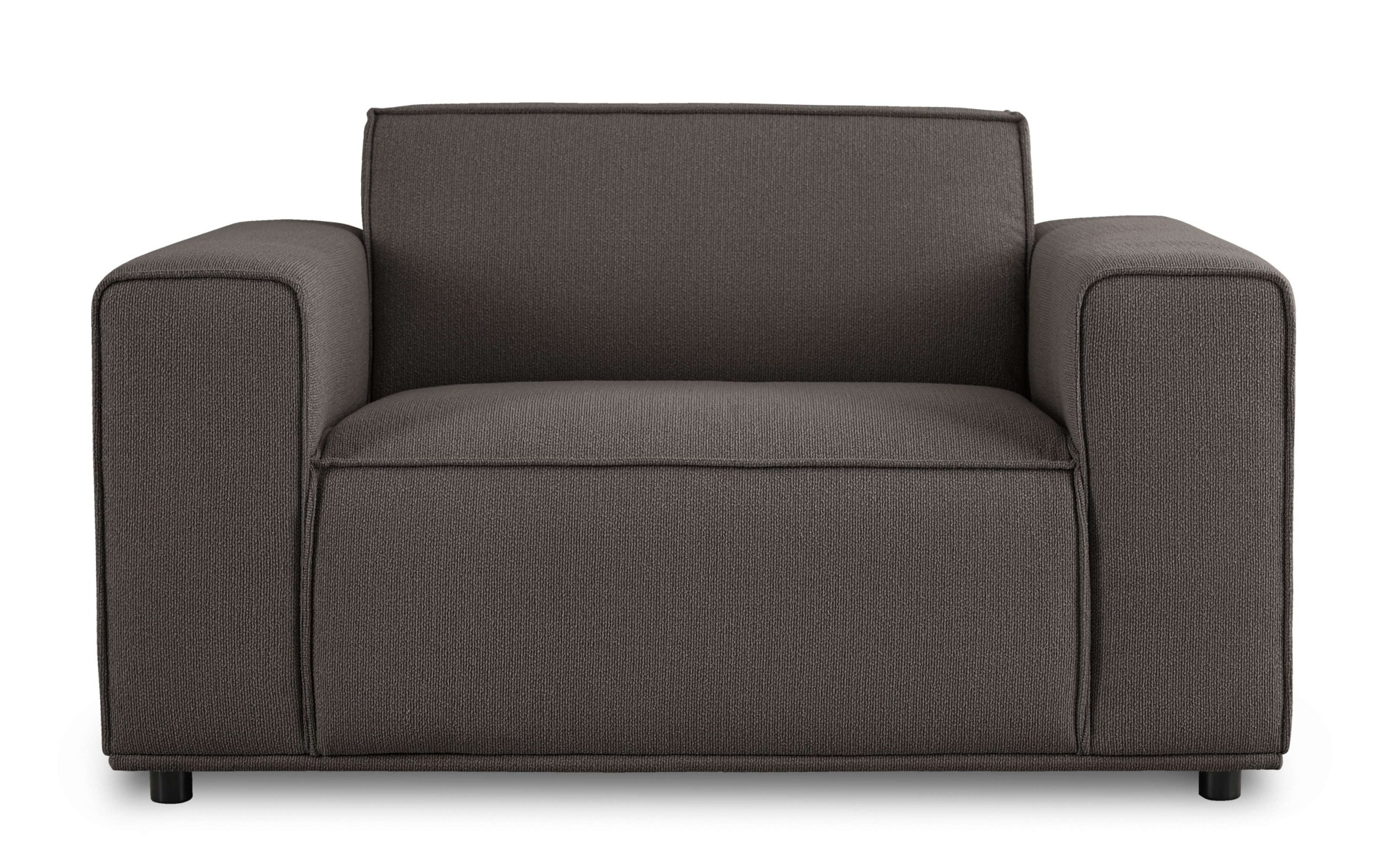 Home affaire Loveseat »Avelin, 1.5 Sitzer, 140 cm, Chenille, Struktur-Boucle«, mit Wellenunterfederung, Kedernaht, bodentief, Skandi-Design
