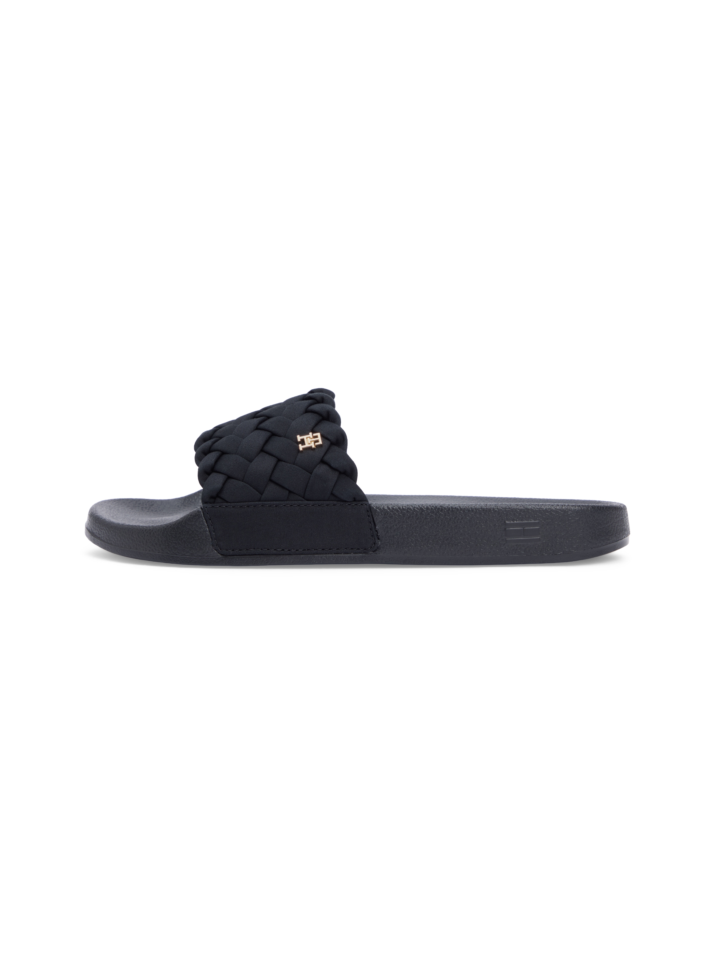 Tommy Hilfiger Pantolette »TH BRAIDED POOL SLIDE«  Plateau, Sommerschuh, Strandschuh mit geflochtener Bandage
