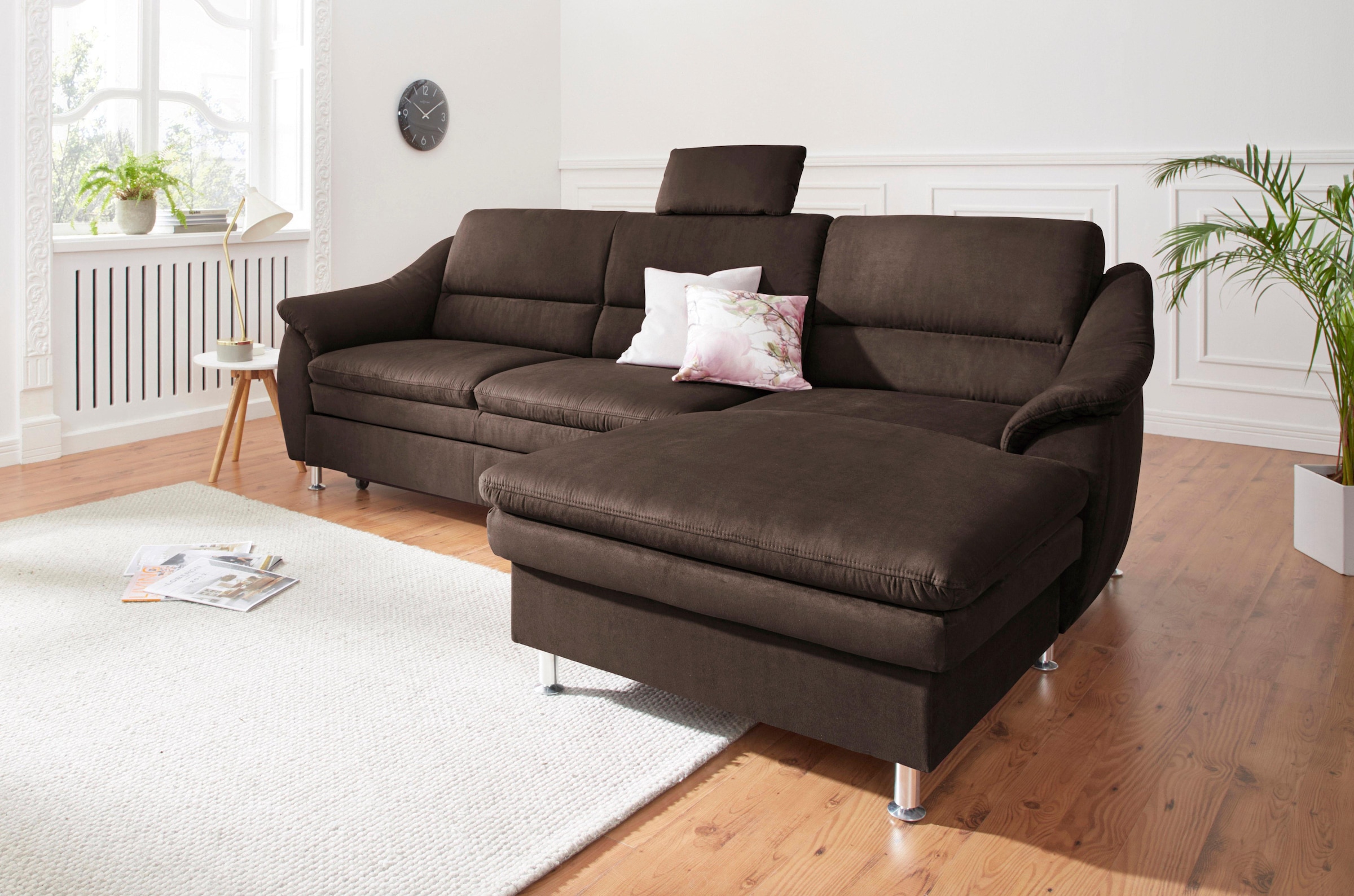 sit&more Ecksofa »Cardoso L-Form« mit Federkern, wahlweise mit Bettfunktion