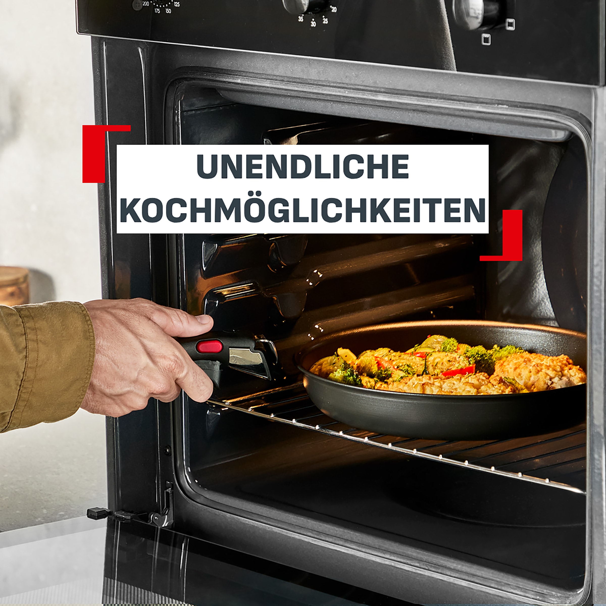 Tefal Bratpfanne »Ingenio Excellence Fusion« Aluminium 1 tlg. abnehmbarer Ingenio-Griff, Thermo-Signal, stapelbar, Induktion