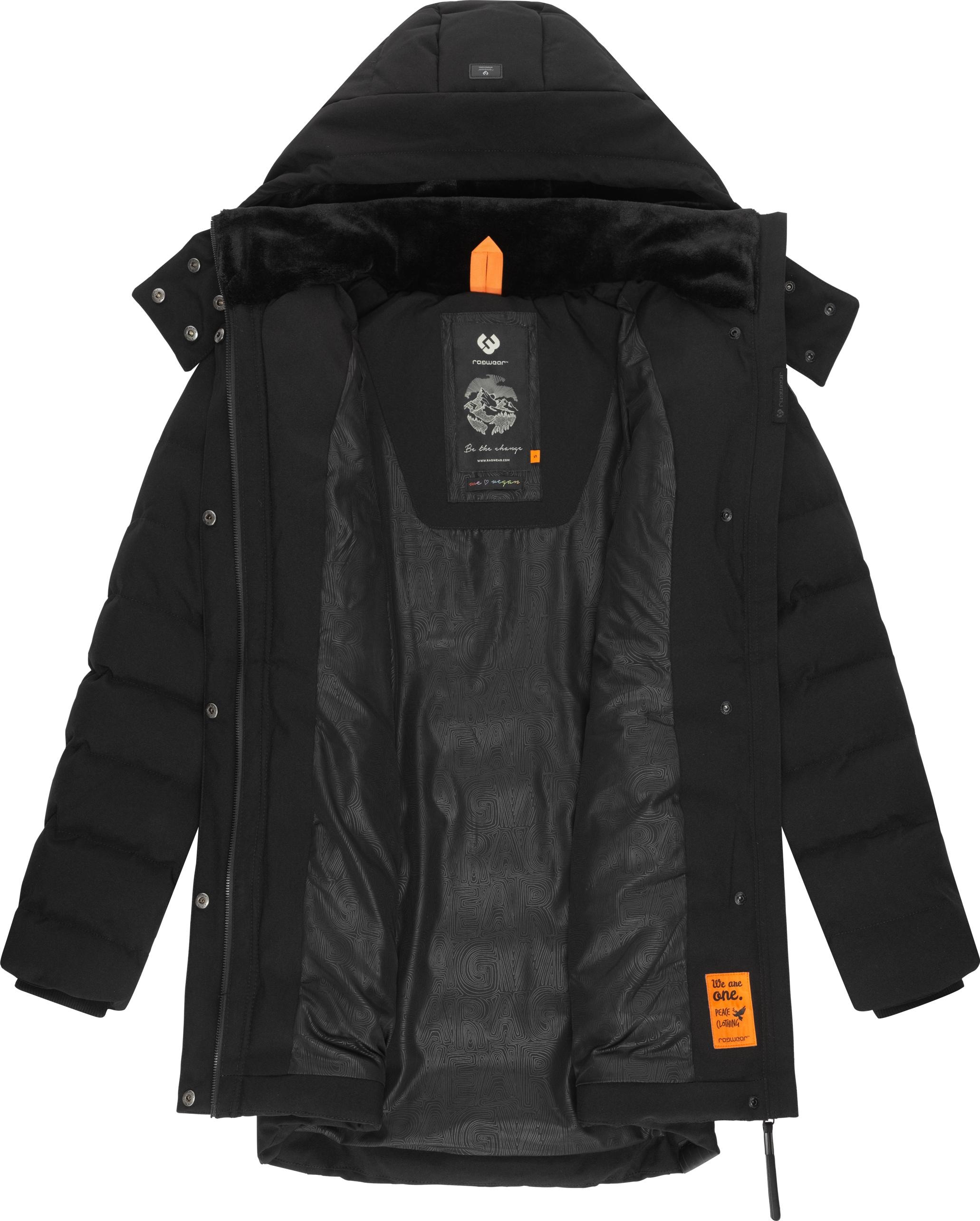 Ragwear Winterjacke »Ashanta Block«, mit Kapuze, stylischer, gesteppter Winterparka mit gefütterter Kapuze