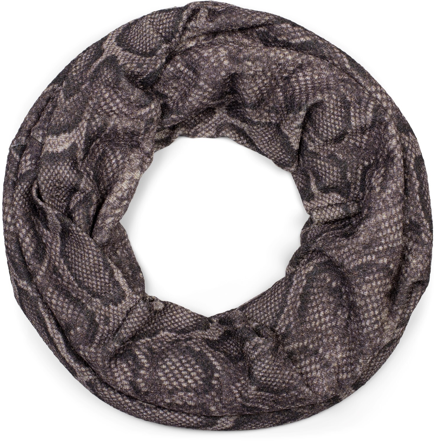 styleBREAKER Loop "Loop Schal Glitzer Schlangen Muster" 1 Stk. günstig online kaufen