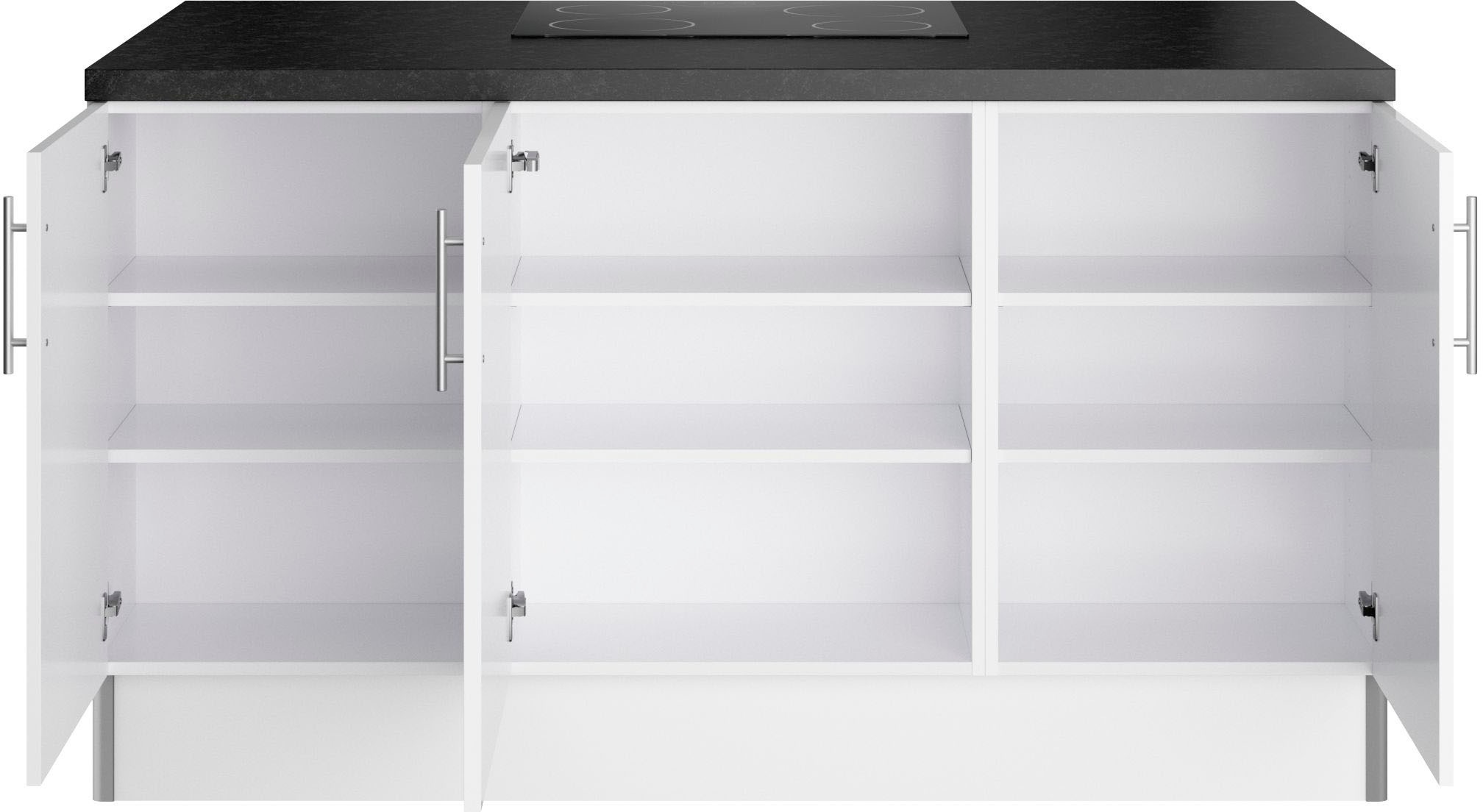 OPTIFIT Kochinsel »Ahus«, Kücheninsel, Breite 160 cm, wahlw. mit E-Gerät, Soft Close Funktion