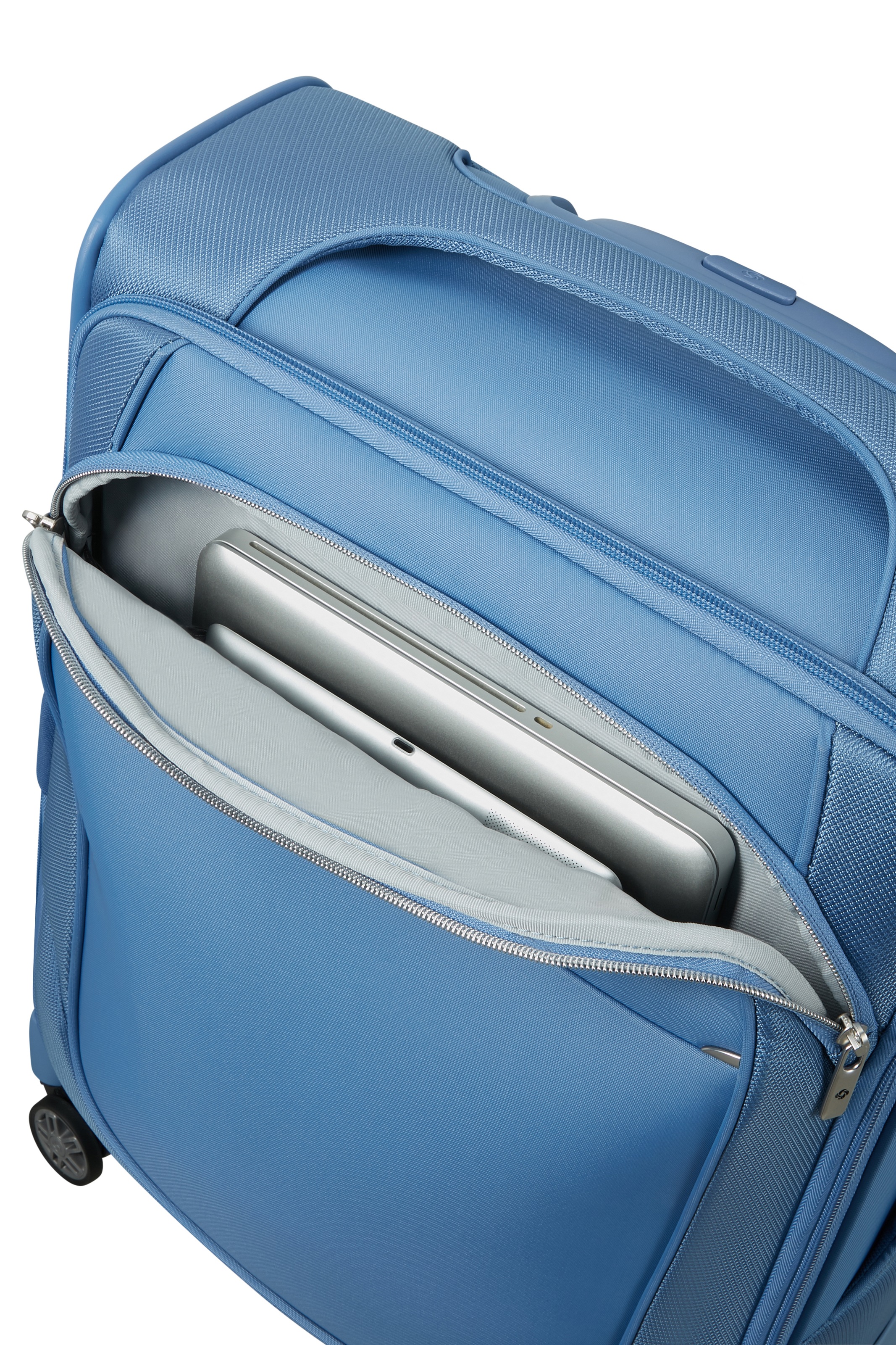 Samsonite Weichgepäck-Trolley »RE-LITE, verschiedene Größen und Farben« Set, mit 2 Packwürfeln, 2 Stk. tlg. 36 l 4 Rollen Reisekoffer TSA-Schloss Stickerbogen Volumenerweiterung Laptopfach