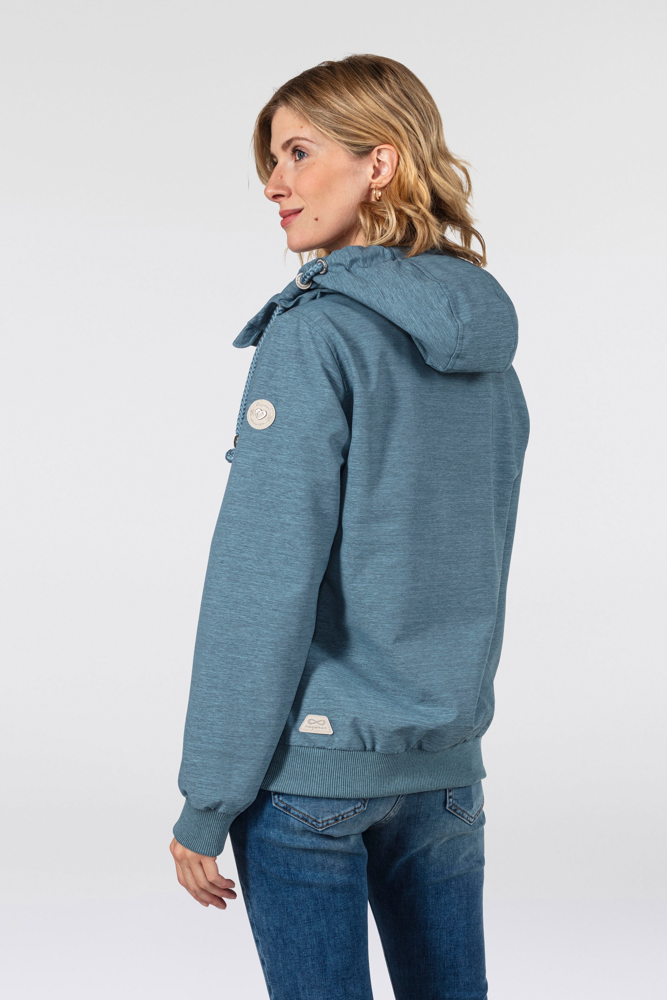 Ragwear Funktionsjacke »NUGGIE OMBRE O«, mit Kapuze, Übergangsjacke aus wasserabweisendem Material
