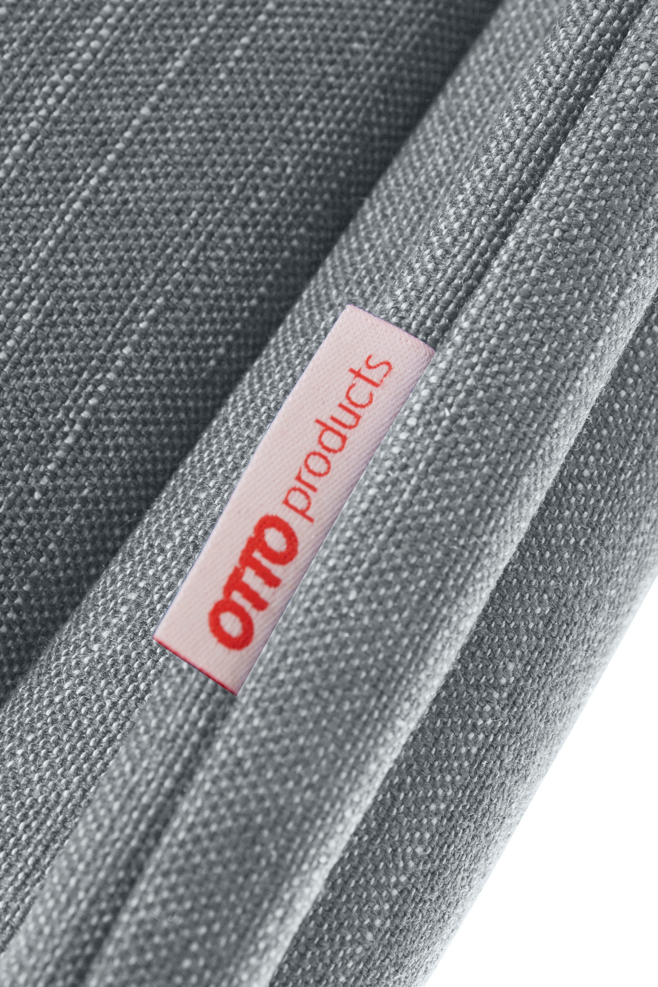 OTTO products Polsterbett »Heddi«, in 5 Breiten: von 90cm-200cm, Biese am Kopfteil, Strukturstoff