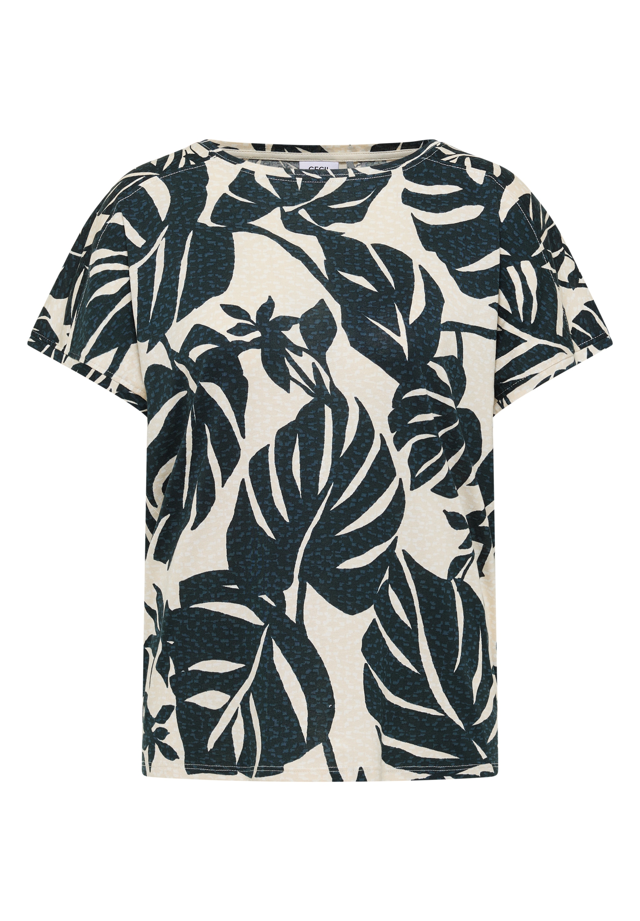 Cecil Kurzarmshirt Sommershirt mit U-Boot-Ausschnitt und Print
