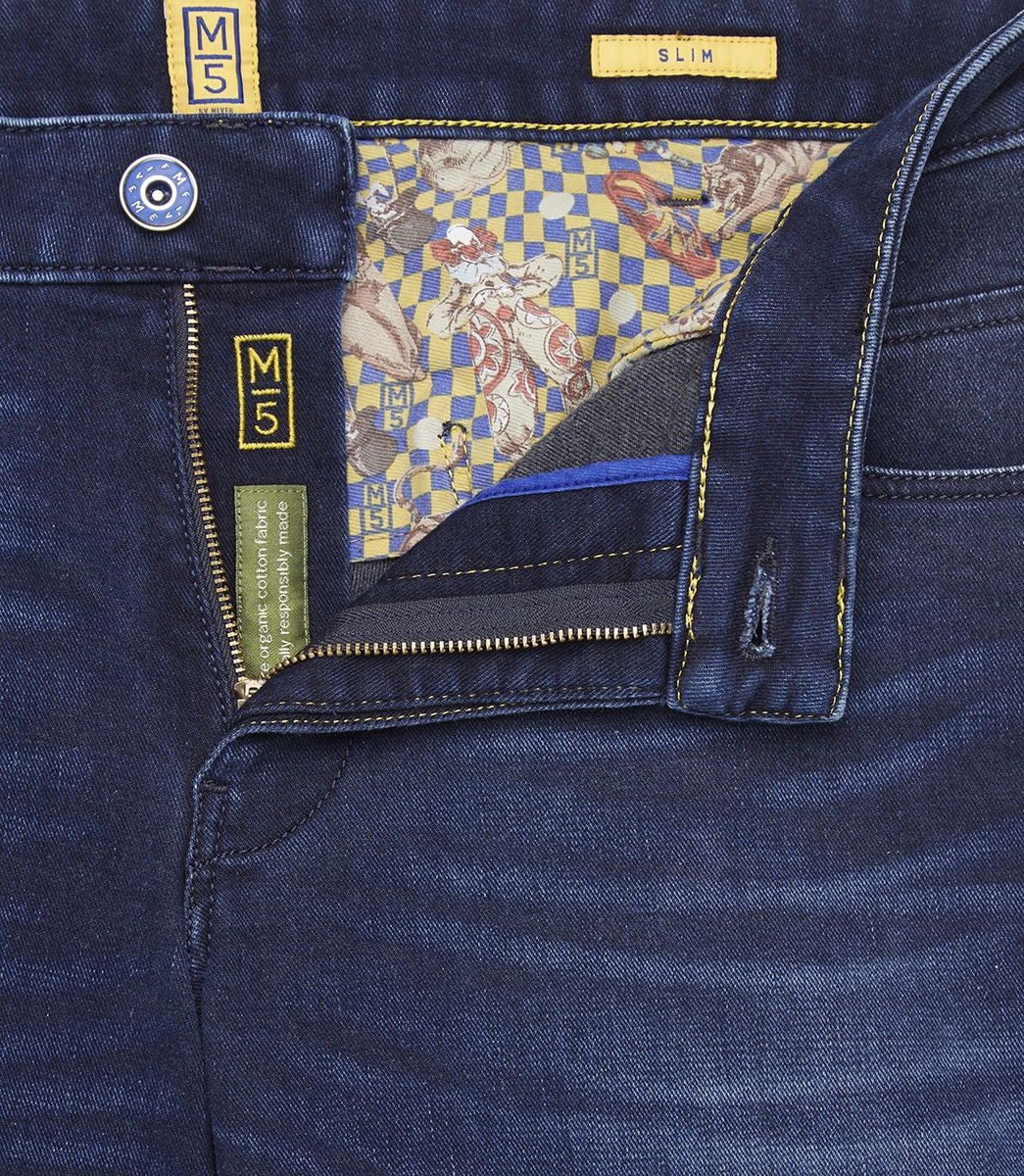 MEYER 5-Pocket-Jeans »M5 Slim«, mit Rundbundverarbeitung