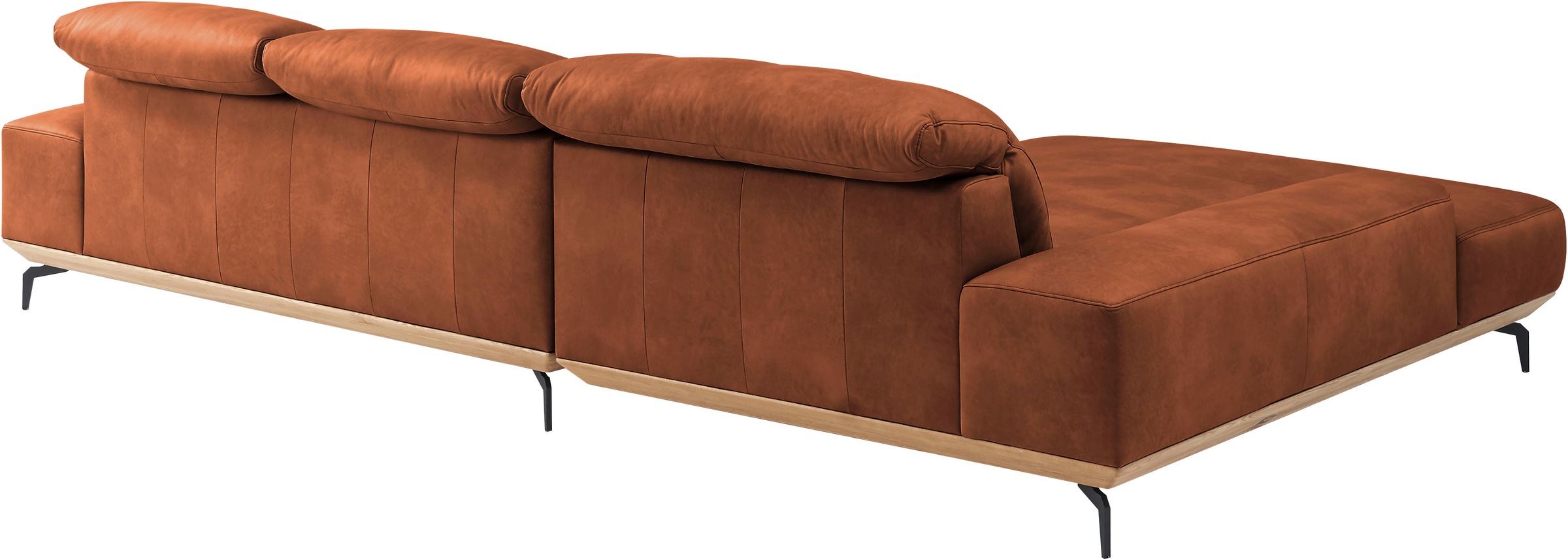Musterring Wohnlandschaft »MR 2490«, Fuß schwarz, Sitzhöhe 48cm, wahlweise mit Funktionen, Maße 342x207 cm