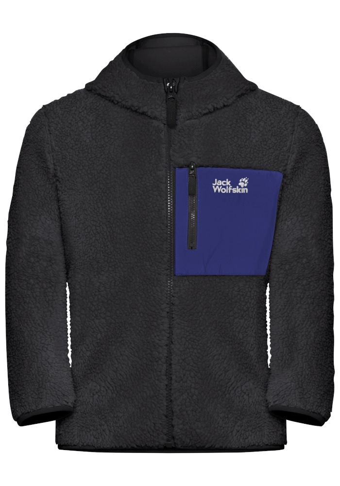 Jack Wolfskin Fleecejacke »ICE CURL HOOD JACKET K« mit Kapuze Fleecejacke, kuschelig, warm und atmungsaktiv, mit Kapuze