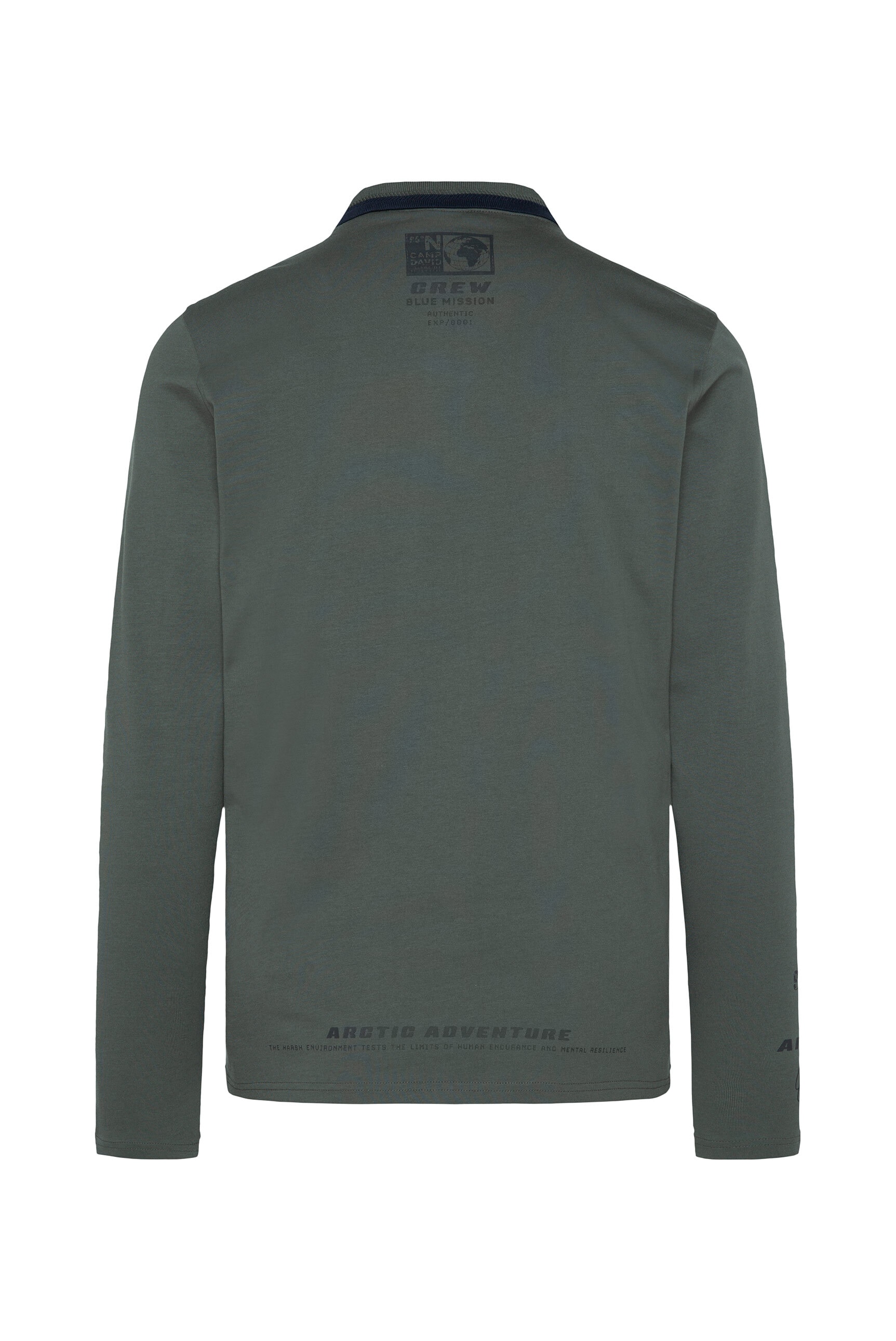 CAMP DAVID Langarm-Poloshirt, aus Baumwolle