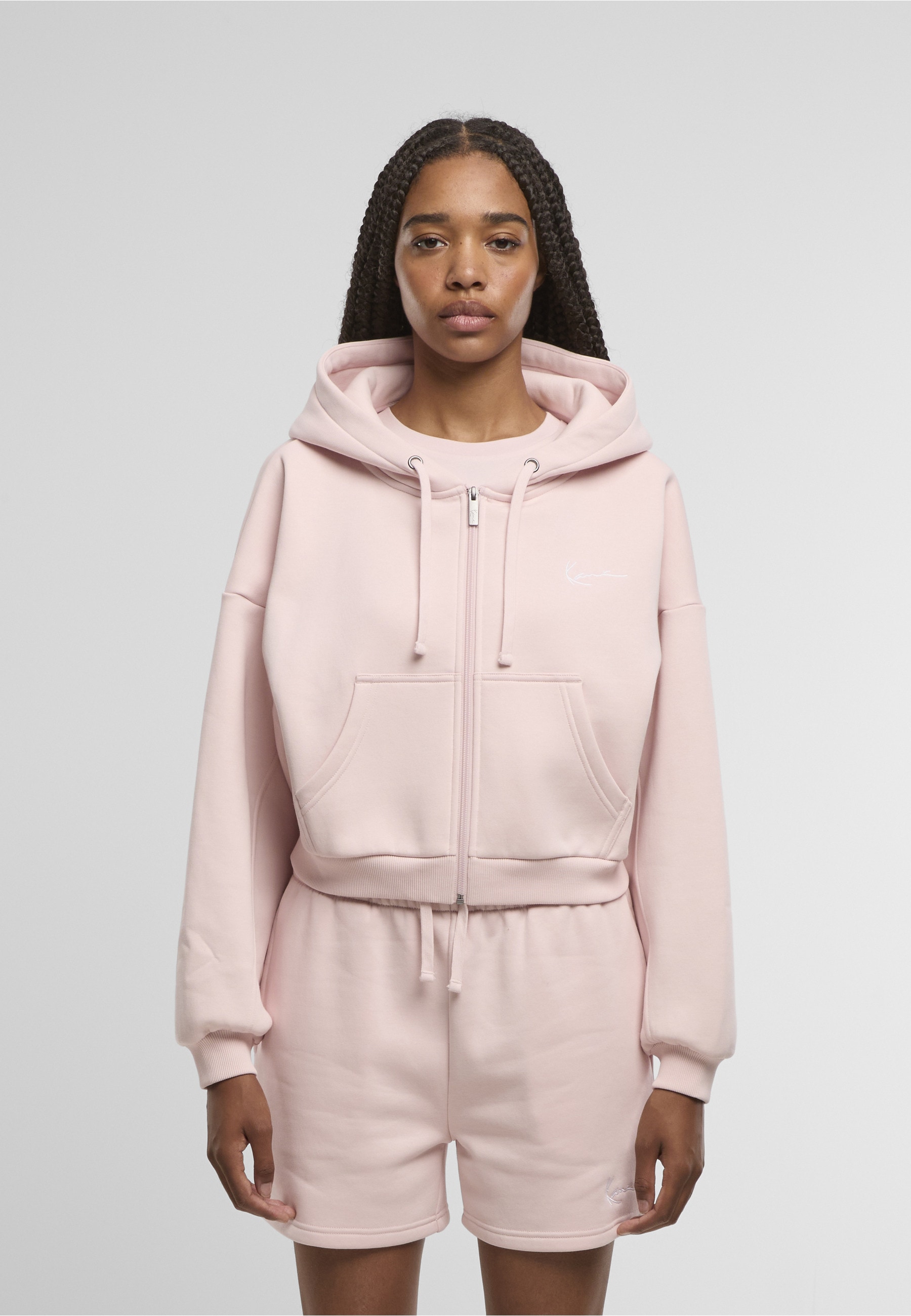 Karl Kani Funktions-Kapuzensweatjacke »Karl Kani Small Signature Essential Crop Zip Hoodie«