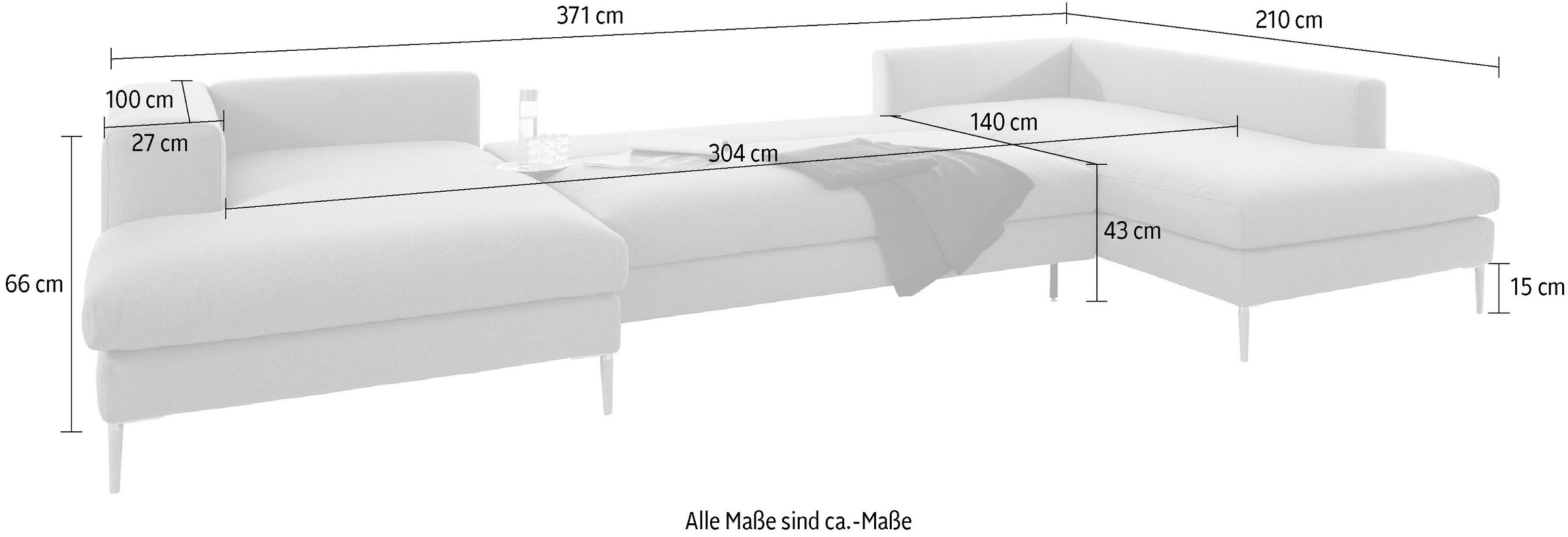 OTTO products Wohnlandschaft »Finnja, U-Form«