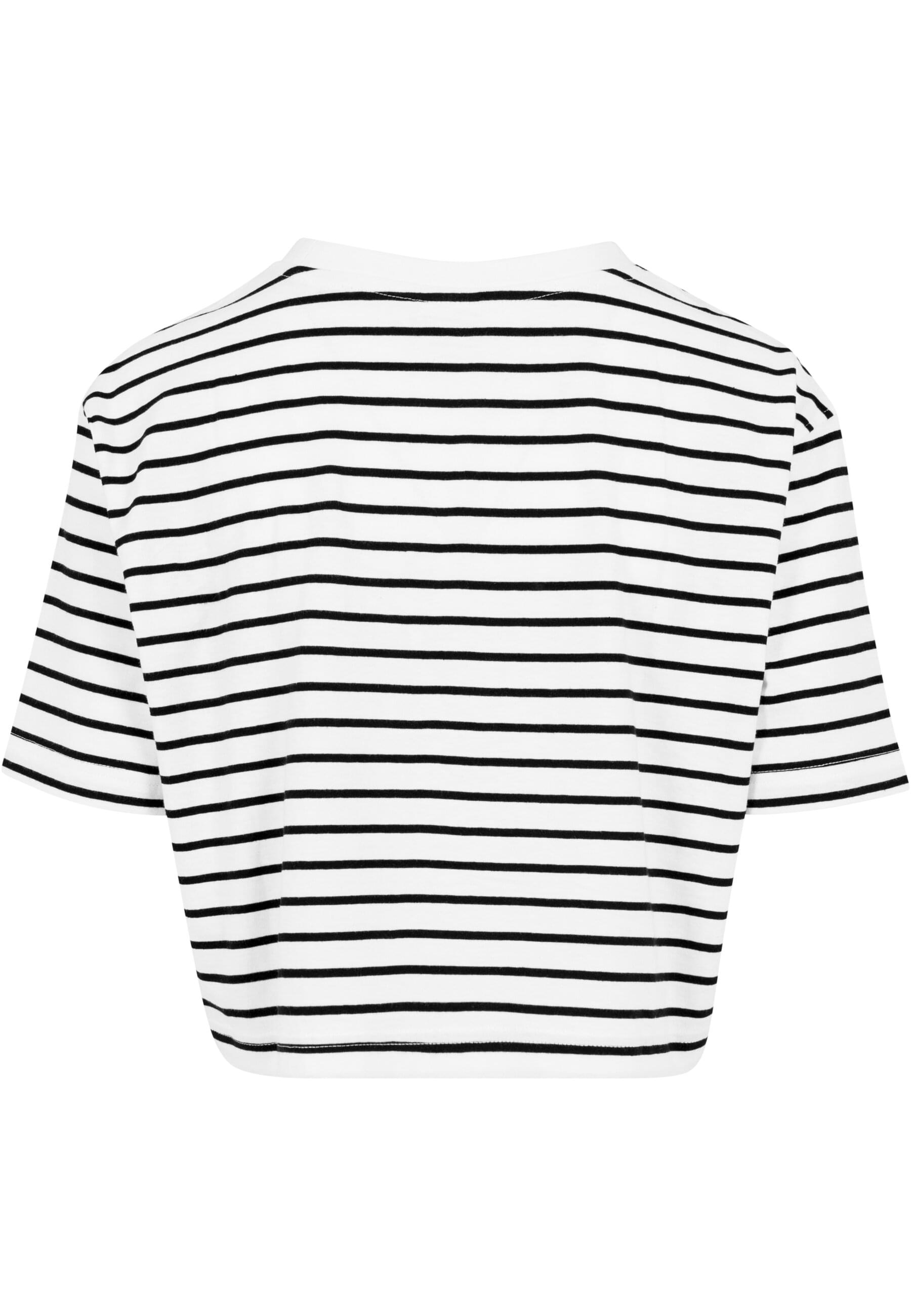 URBAN CLASSICS Kurzarmshirt "Urban Classics Damen Ladies Short Striped Over günstig online kaufen
