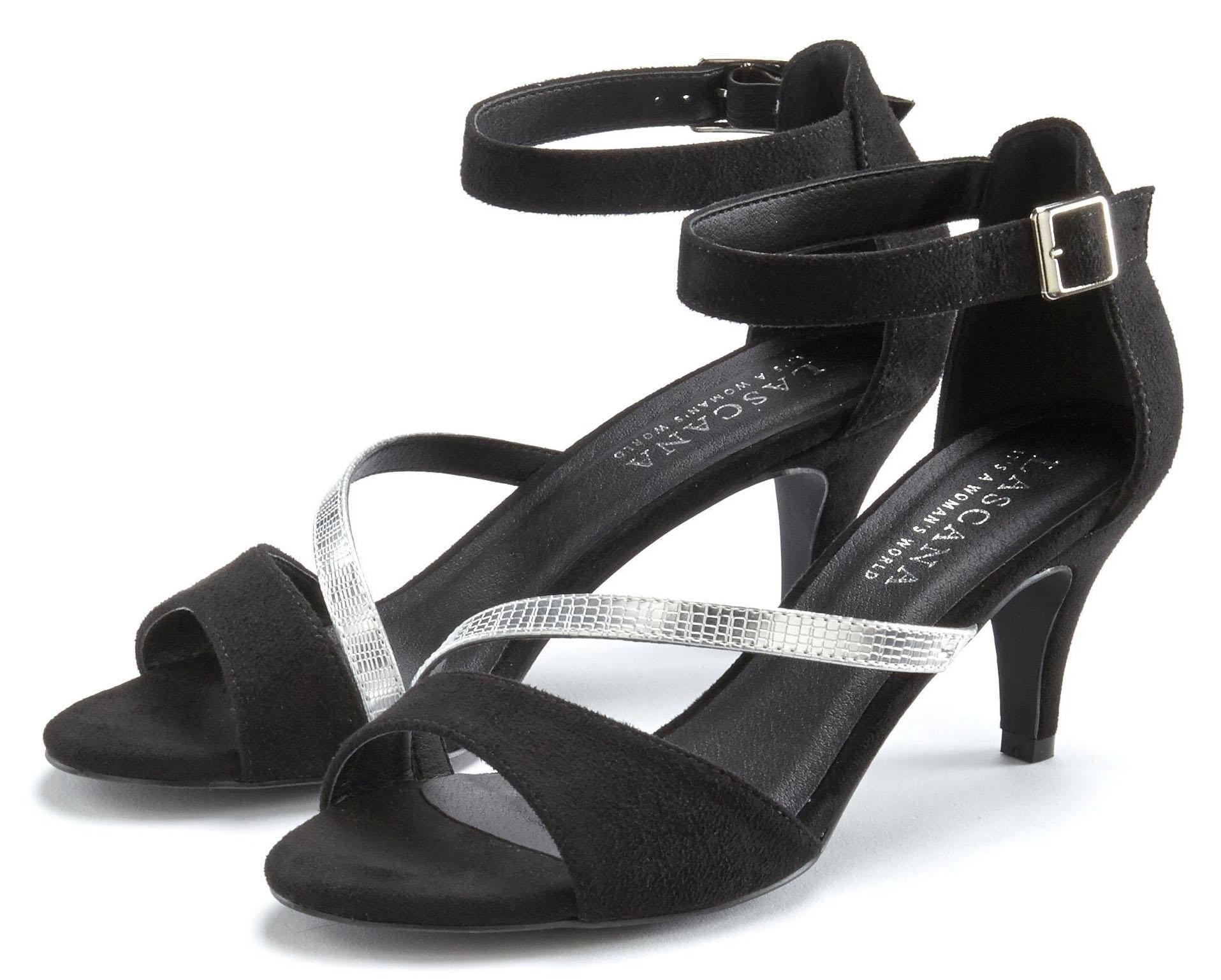 LASCANA Sandalette "offener Schuh, Riemchensandalette, Sommerschuh" High-Heel-Sandalette mit Riemchen VEGAN
