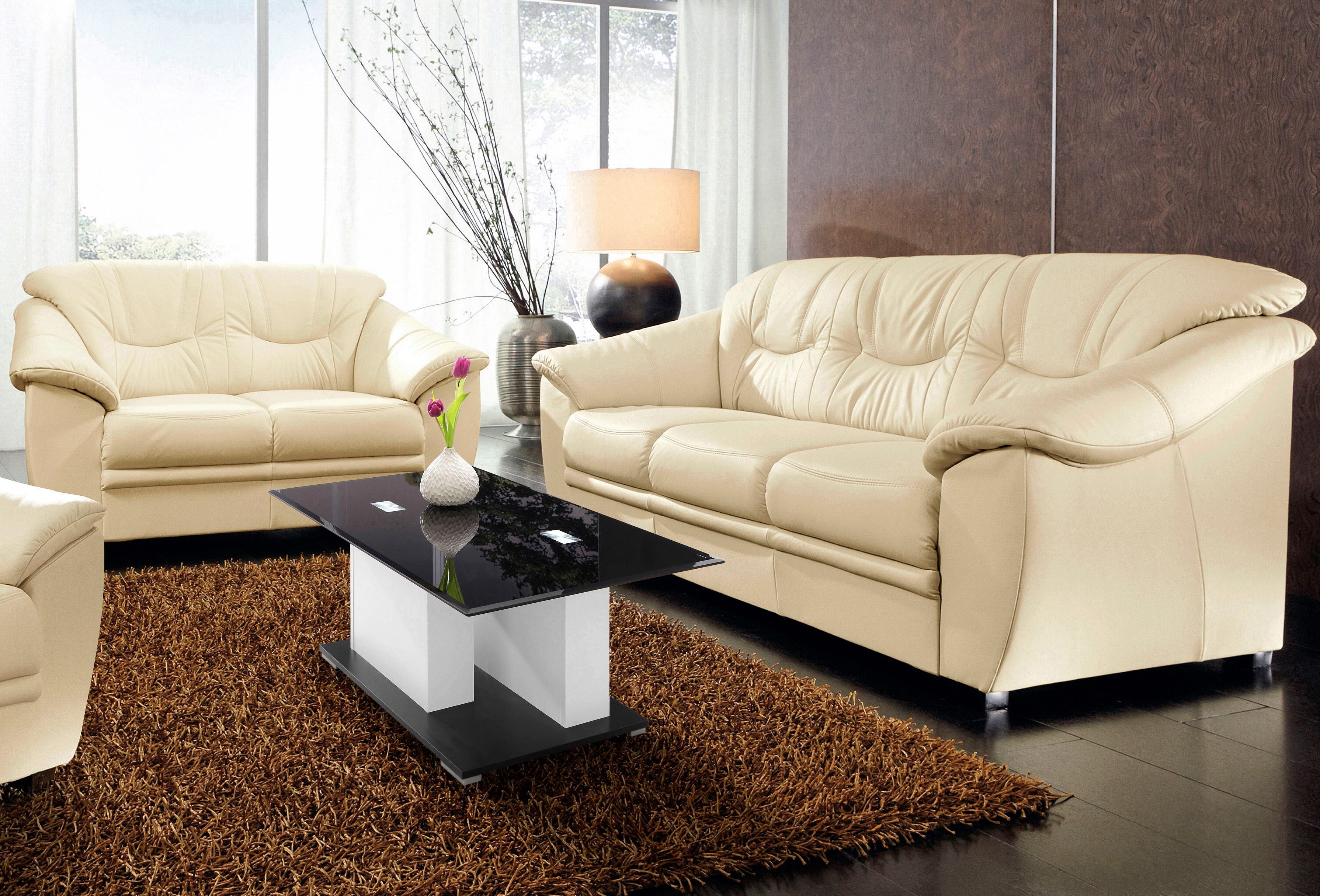 sit&more Polstergarnitur "Savona, Set: 2- & 3er-Sofa, B: 148 bzw. 198 cm, Federkern-Polsterung" komfortable Sitzhöhe 46 cm, frei im Raum stellbar, stilvolles Design