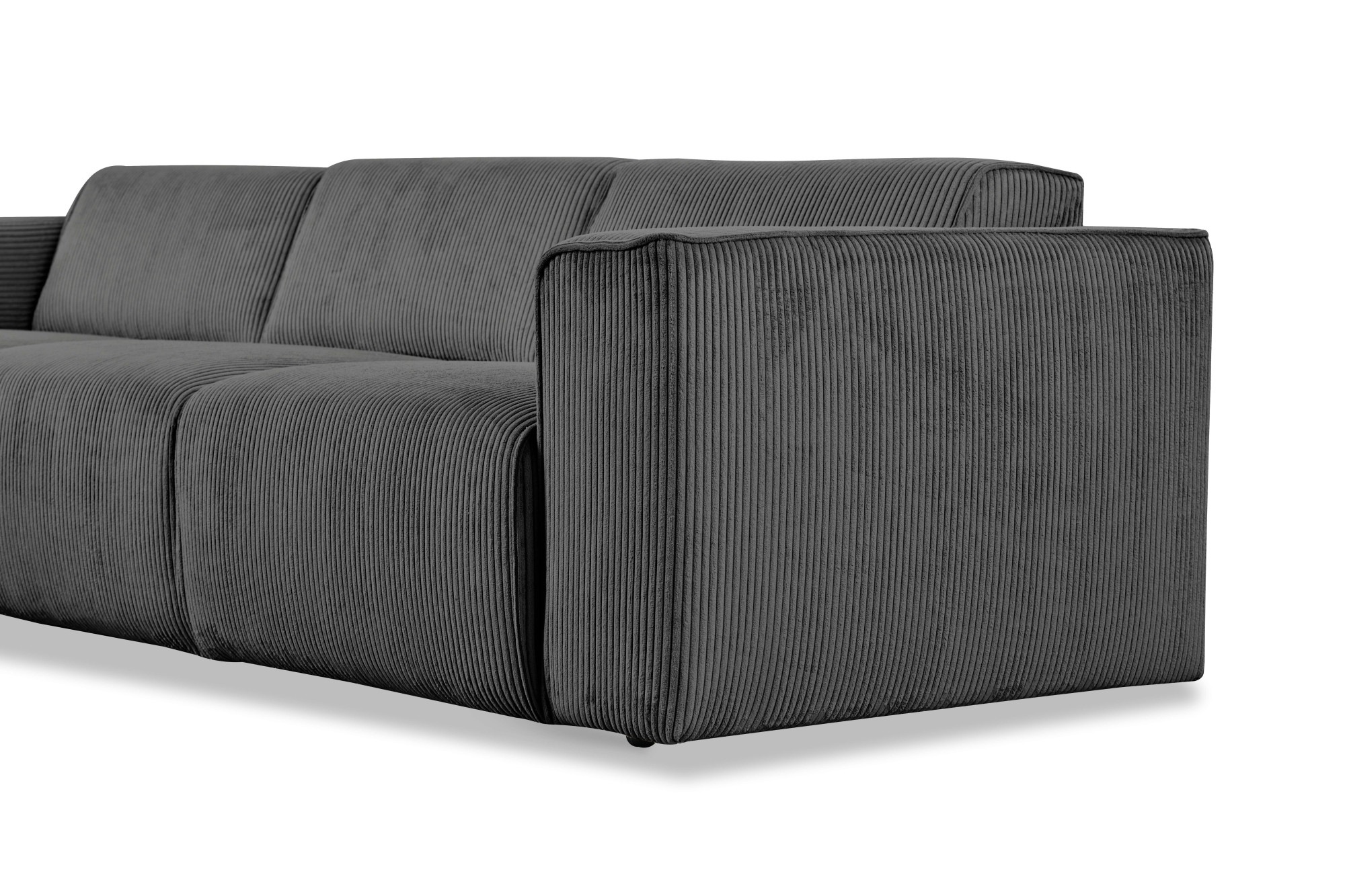 andas Ecksofa »Noord«, L-Form, mit Kedernaht, Breite 281 cm, Cord, Struktur, Webstoff