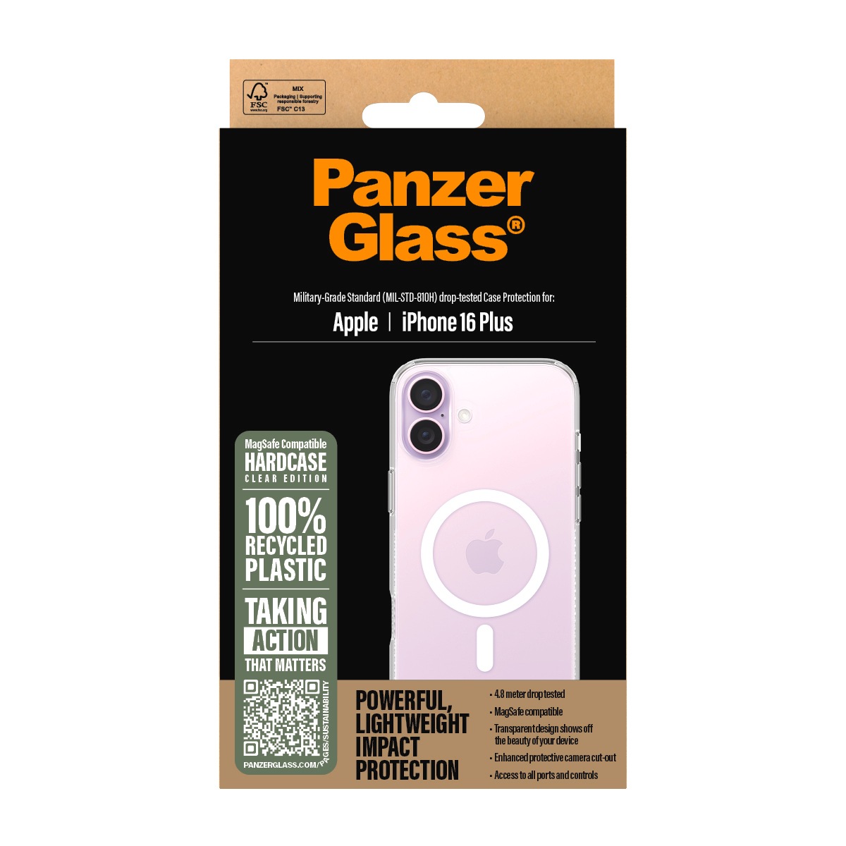 CARE by PanzerGlass Handyhülle »HardCase mit MagSafe für Apple iPhone 16 Plus«, Backcover, Schutzhülle, Handyschutzhülle, Case, Schutzcase, stoßfest