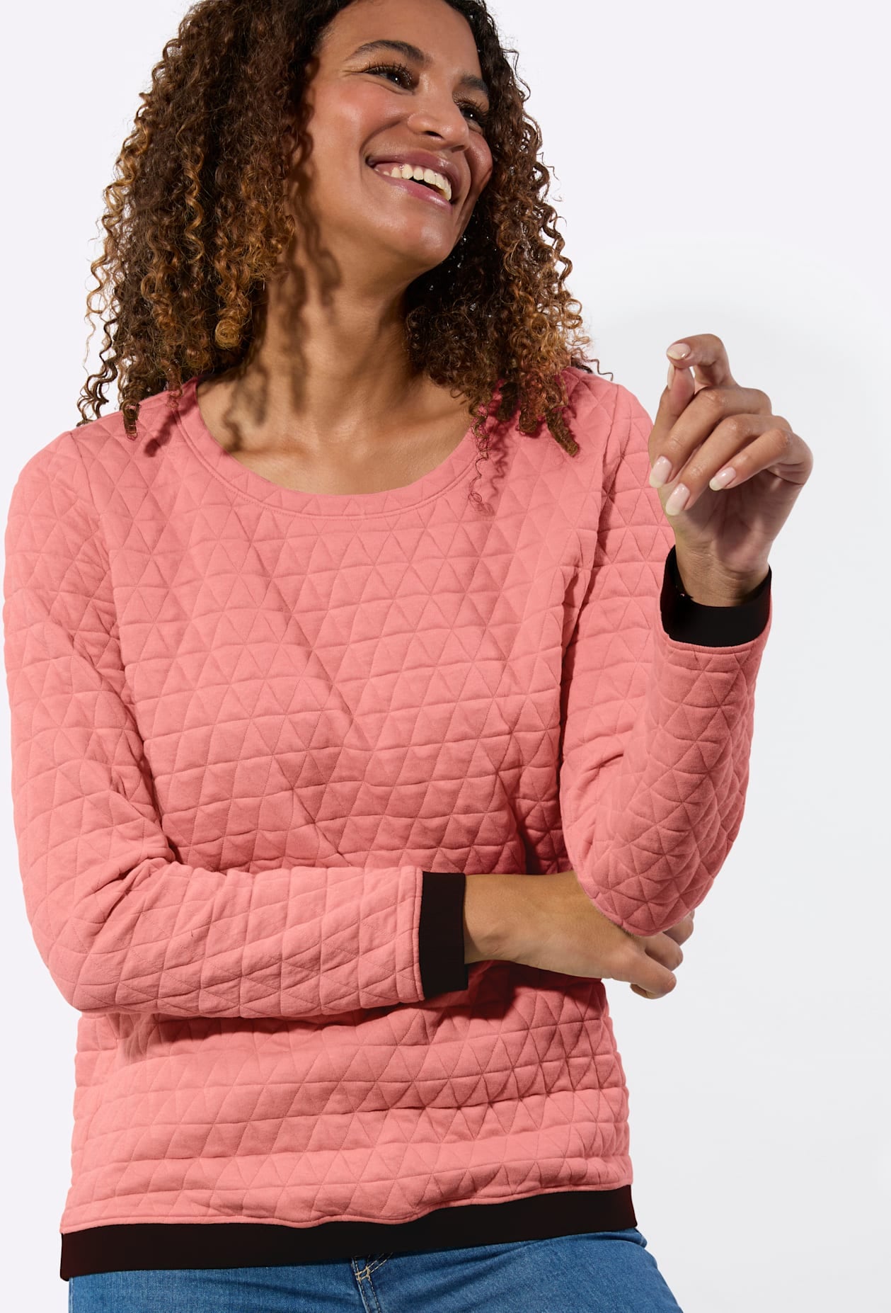 Casual Looks Langarmshirt »Jacquard-Shirt« 1 tlg.