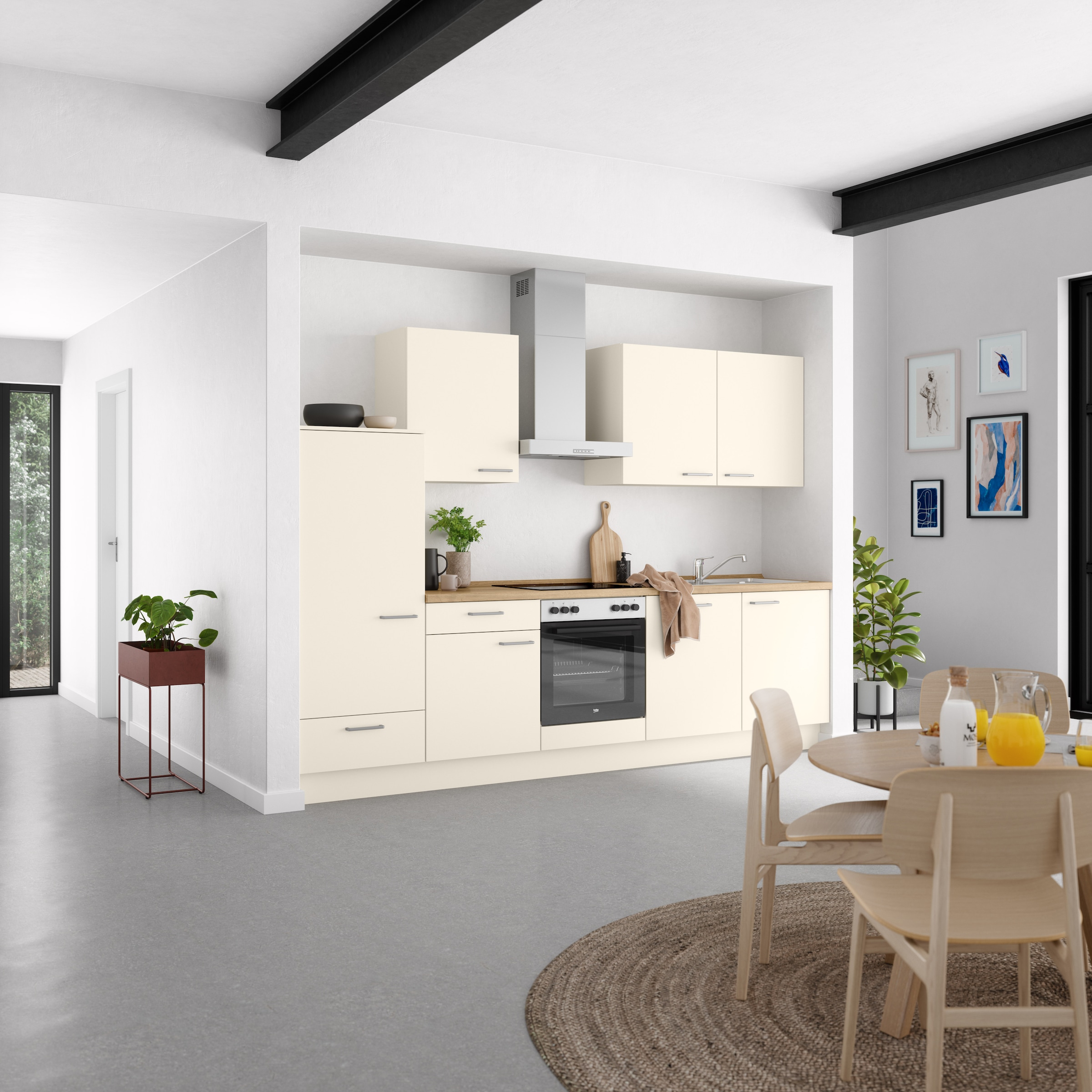 nobilia® Küchenzeile »"Touch I"«, vormontiert, Ausrichtung wählbar, Breite 300 cm, wahlw. mit E-Geräten