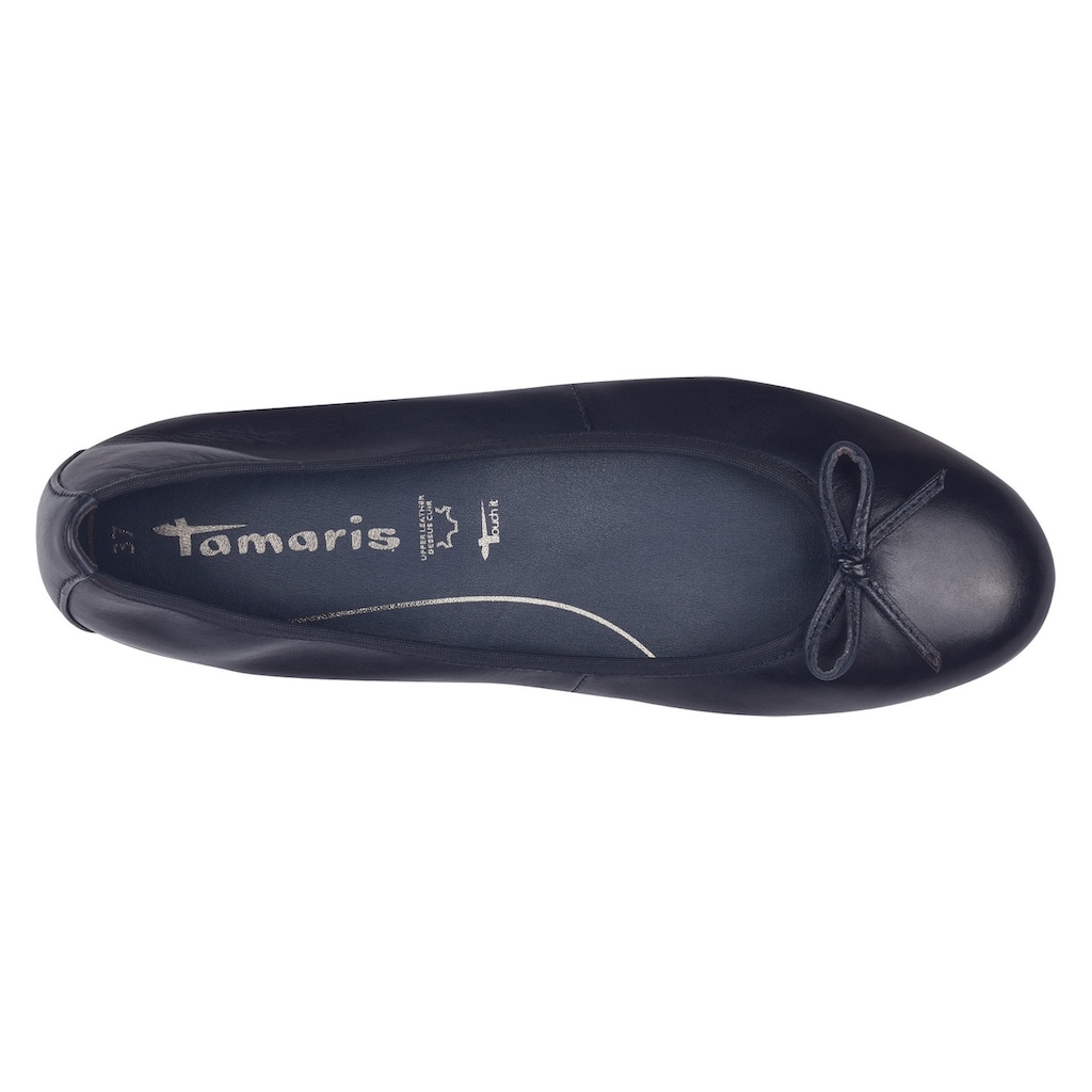 Tamaris Ballerina, Flats, Slipper, Businessschuh mit dekorativer Schleife