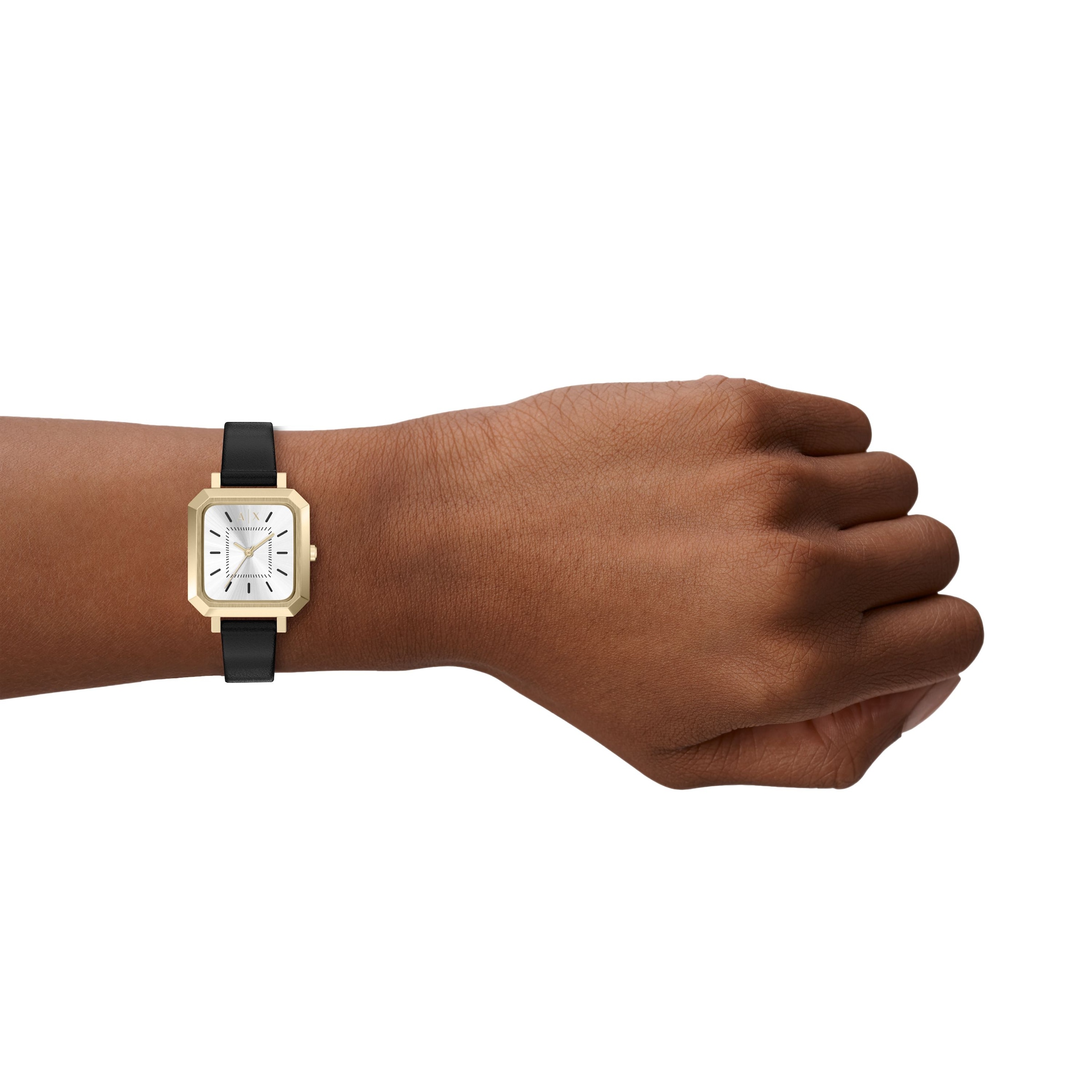 ARMANI EXCHANGE Quarzuhr Armbanduhr, Lederarmband, analog