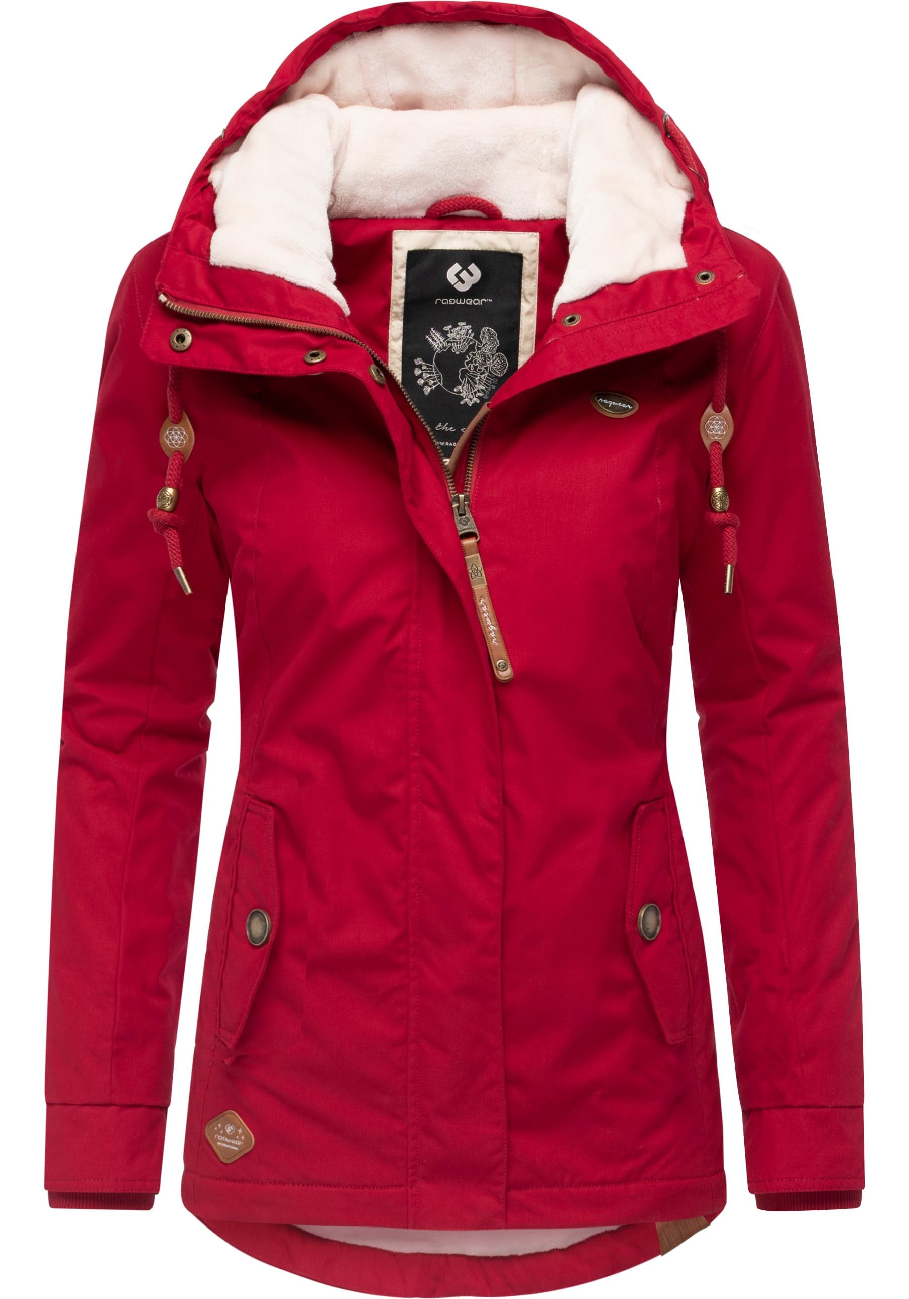 Ragwear Winterjacke »Monade«, mit Kapuze, Damen Winterparka mit Kapuze und m. Fleece gefüttert