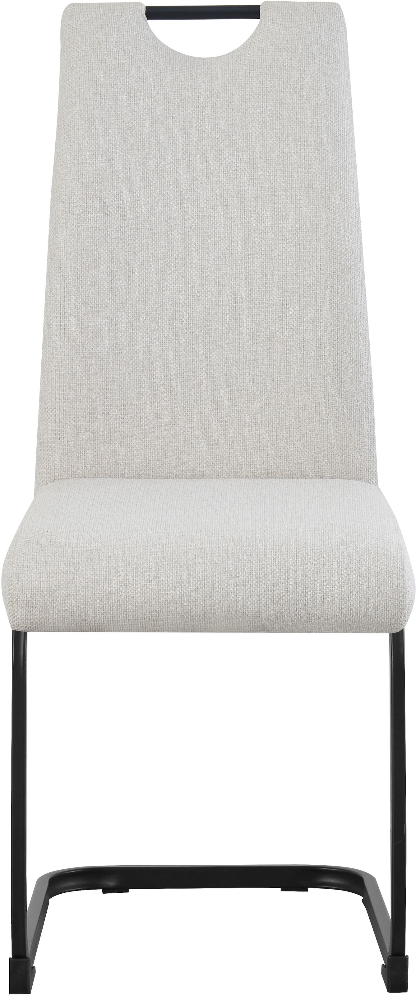 Home affaire Esszimmerstuhl »KANATA, 2er Set, mit Metallgestell in matt schwarz« (Set) 2 Stk.in verschiedenen Farben, Belsatbarkeit pro Stuhl 120 kg, mit Griffloch