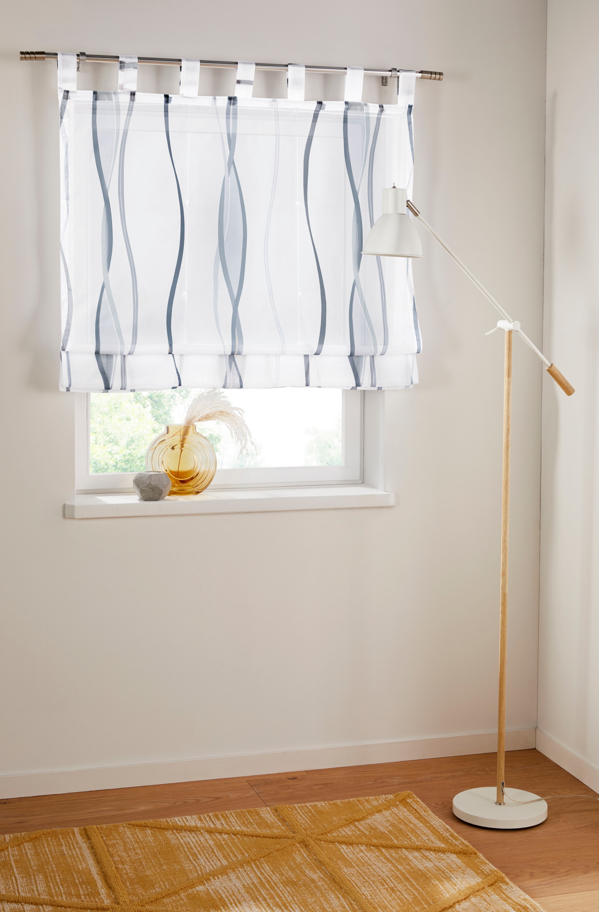 my home Raffrollo "Dimona" mit Schlaufen Transparent, Voile, Polyester günstig online kaufen