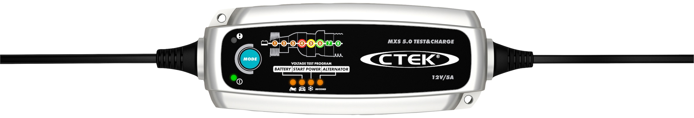 CTEK Batterie-Ladegerät »MXS 5.0 Test & Charge«, Spannung, Startleistung  und Leistungsverhalten der Lichtmaschine