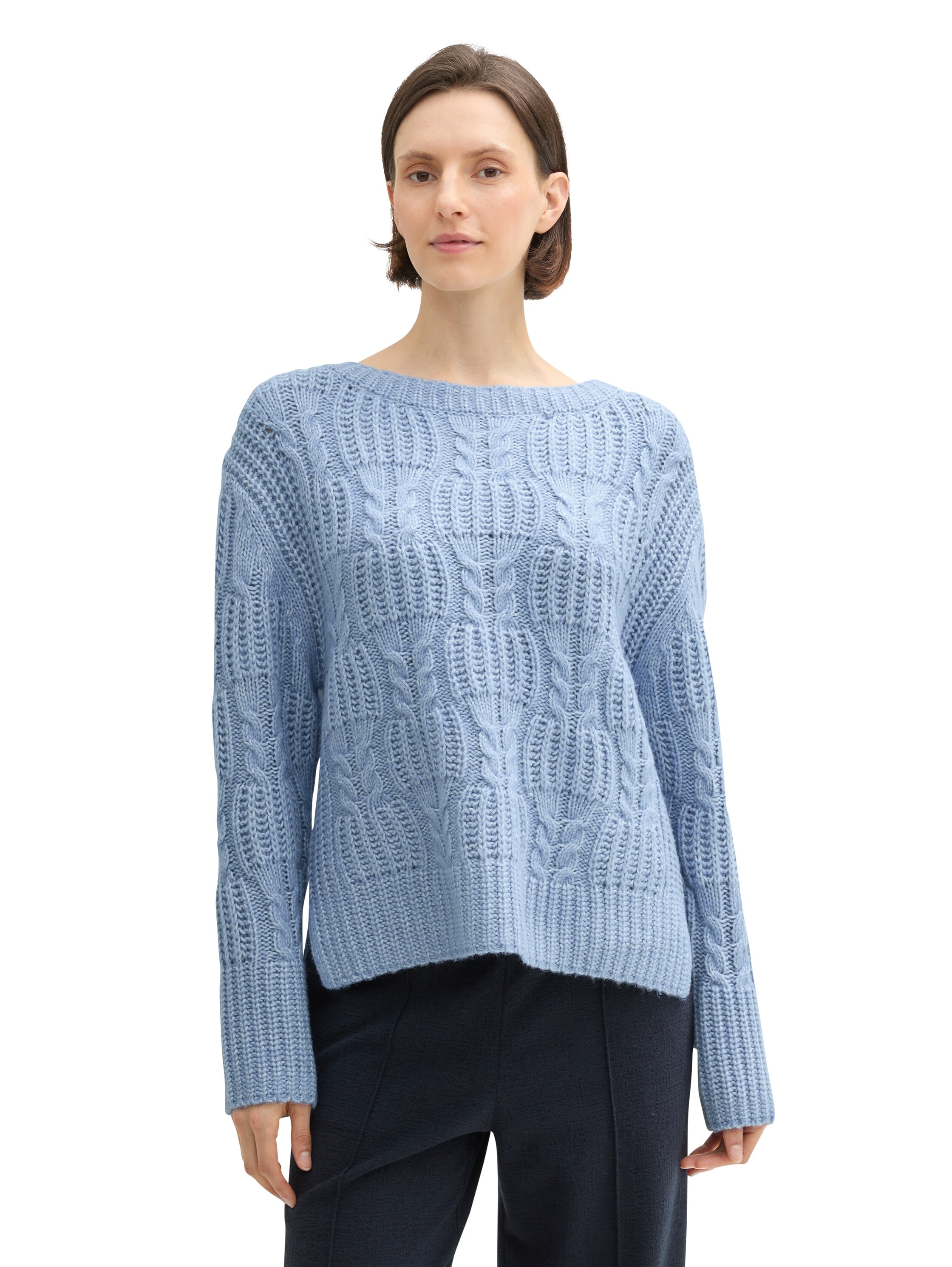TOM TAILOR Strickpullover, mit Zopfmuster